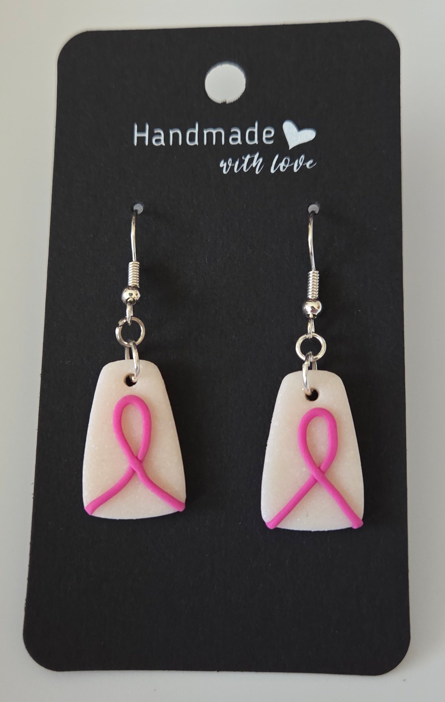 Pink Ribbon Of Hope Dangle Earring!