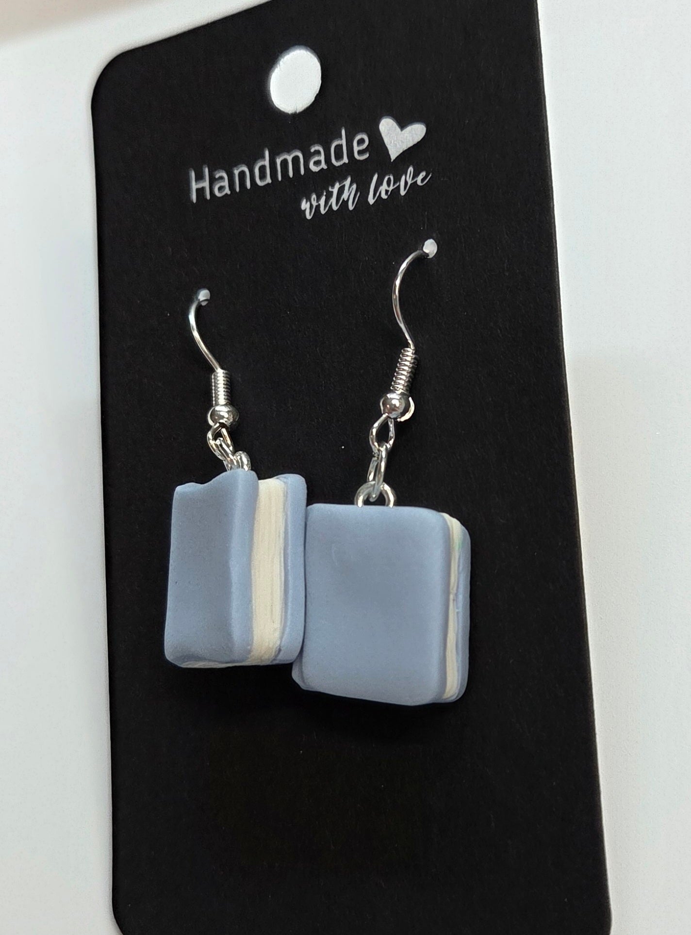 Periwinkle Dangle Book Earrings!