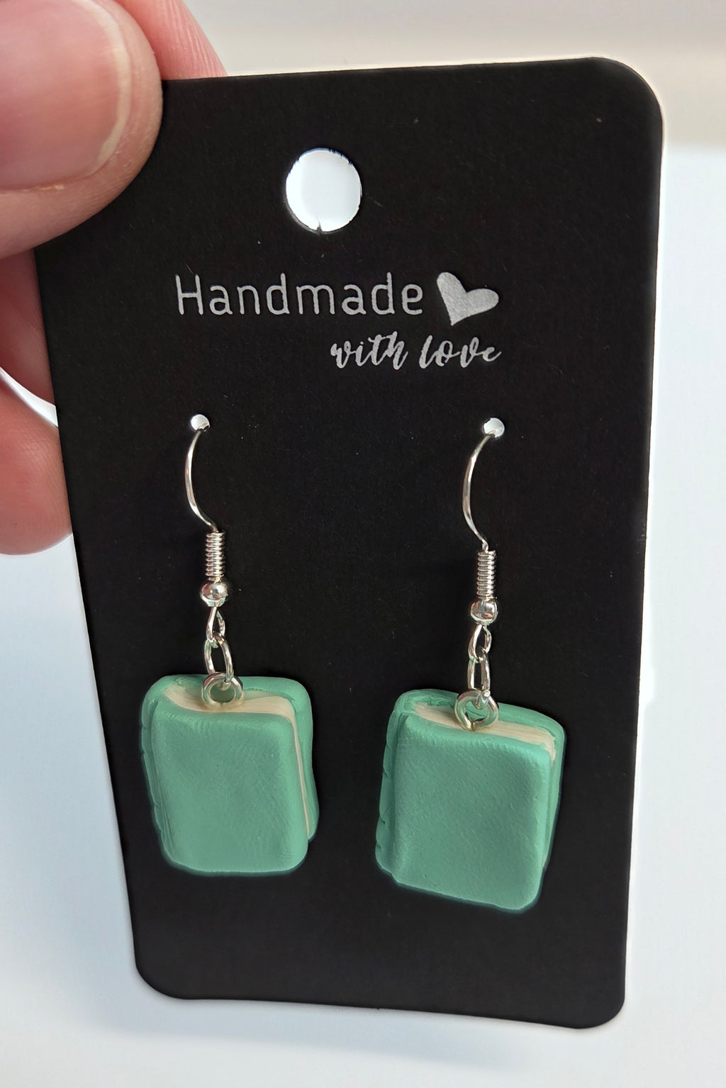 Teal Book Dangle Earrings!