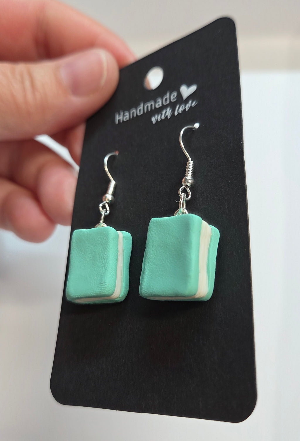 Teal Book Dangle Earrings!