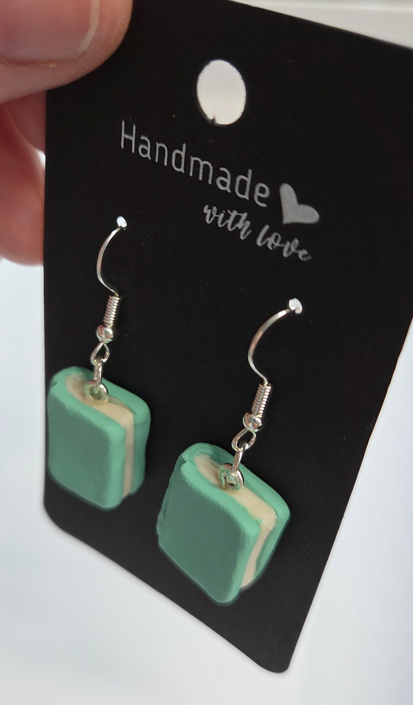 Teal Book Dangle Earrings!