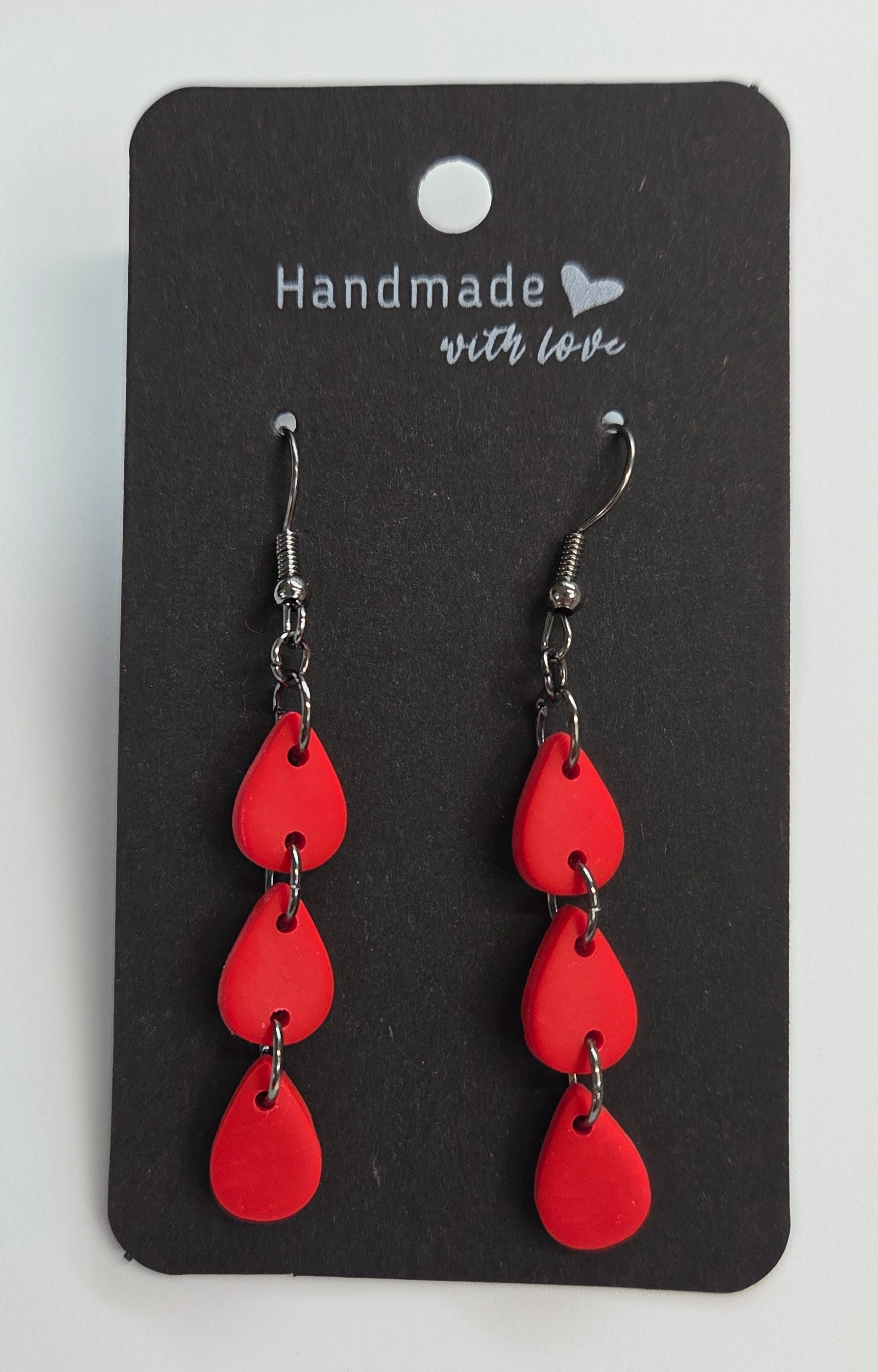 Blood Drop Dangle Earrings!
