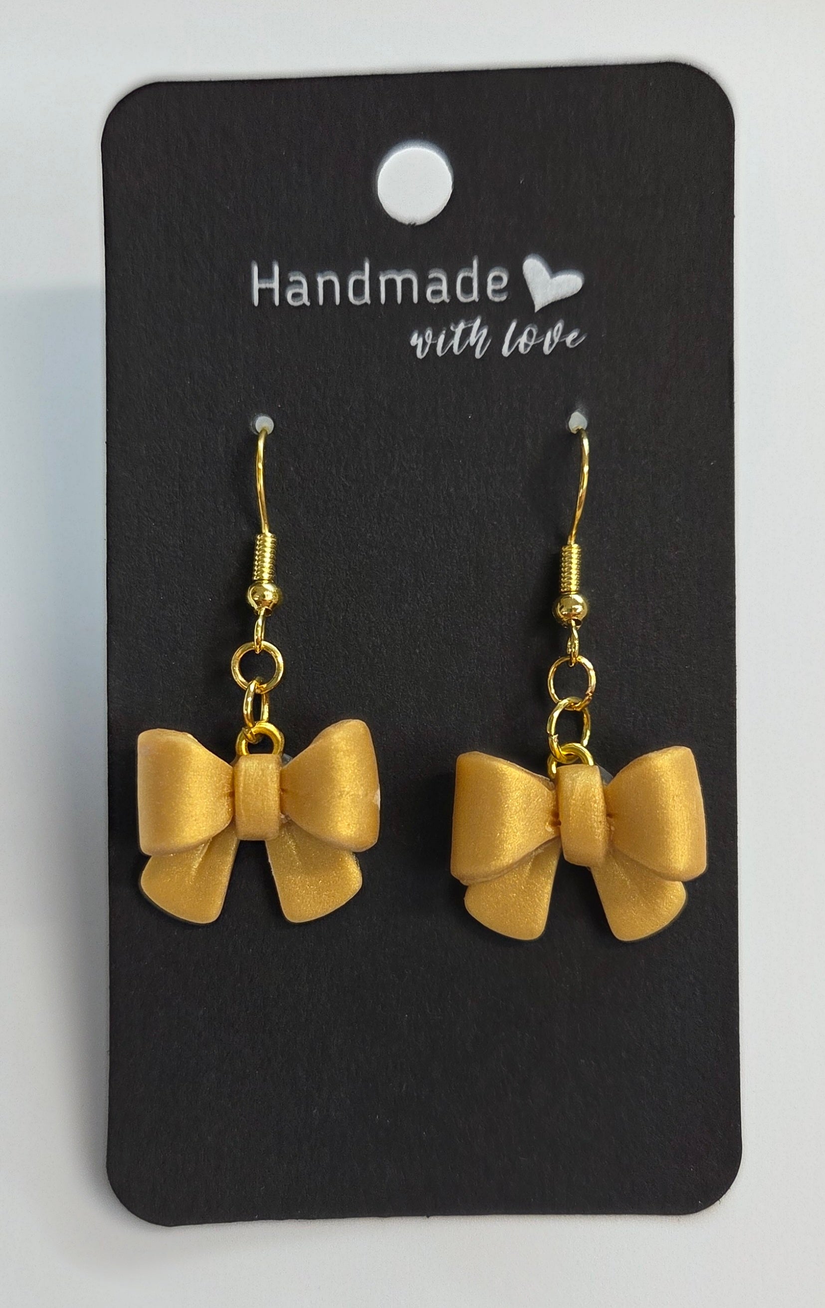 Small Gold Bows Dangle Earrings!