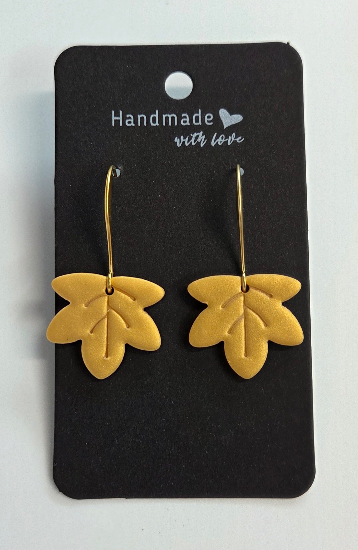 Gold Leaf Drop Dangle Earrings!