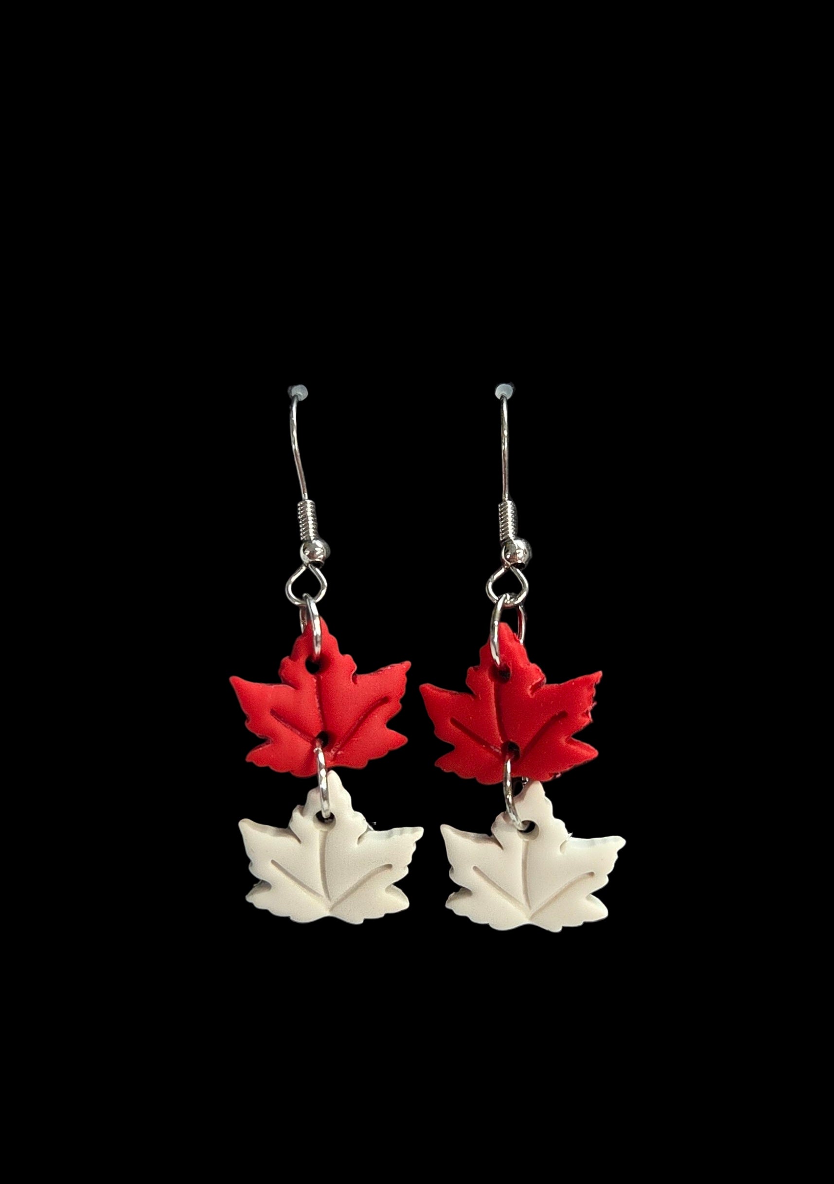 2 Maple Leaf Drop Dangle Earring!