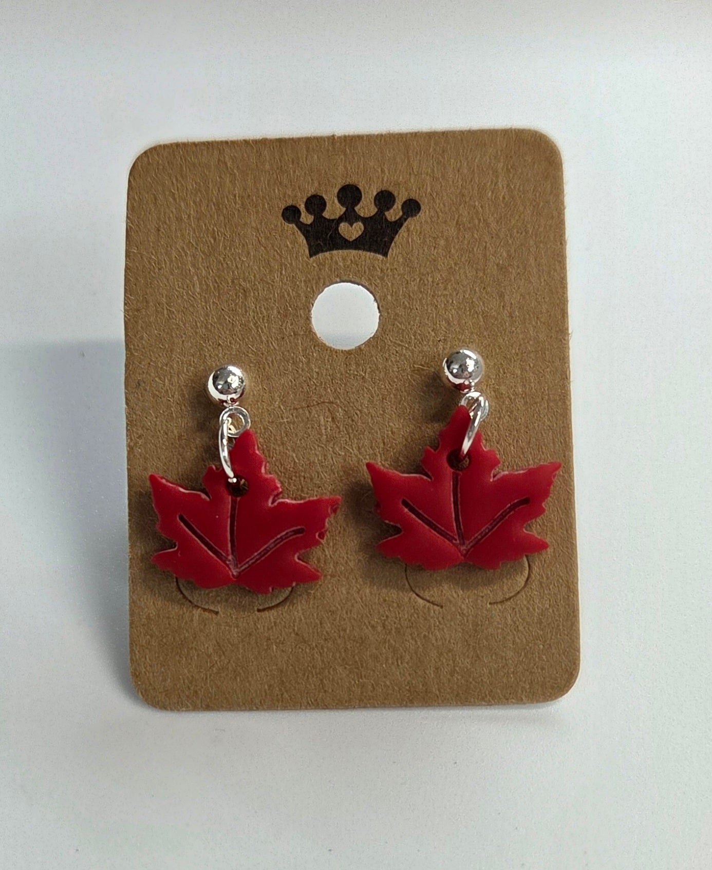 Canadian Leaf Dangle Stud Earrings!