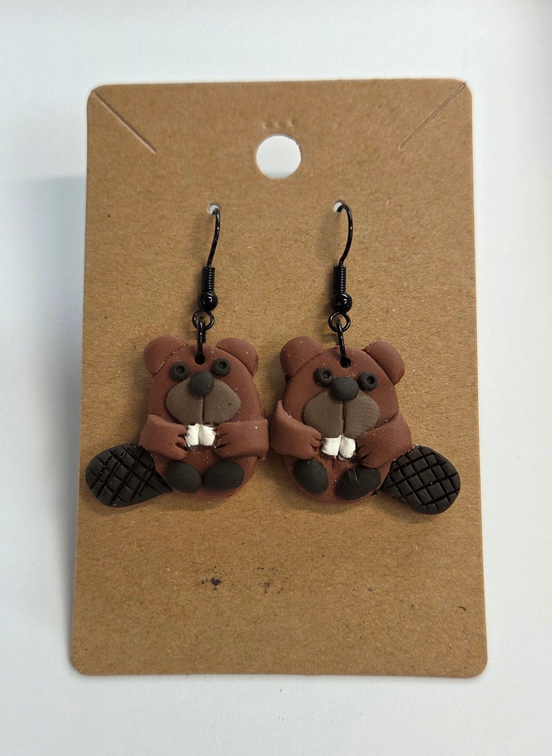 Canadian Beaver Dangle Earring!