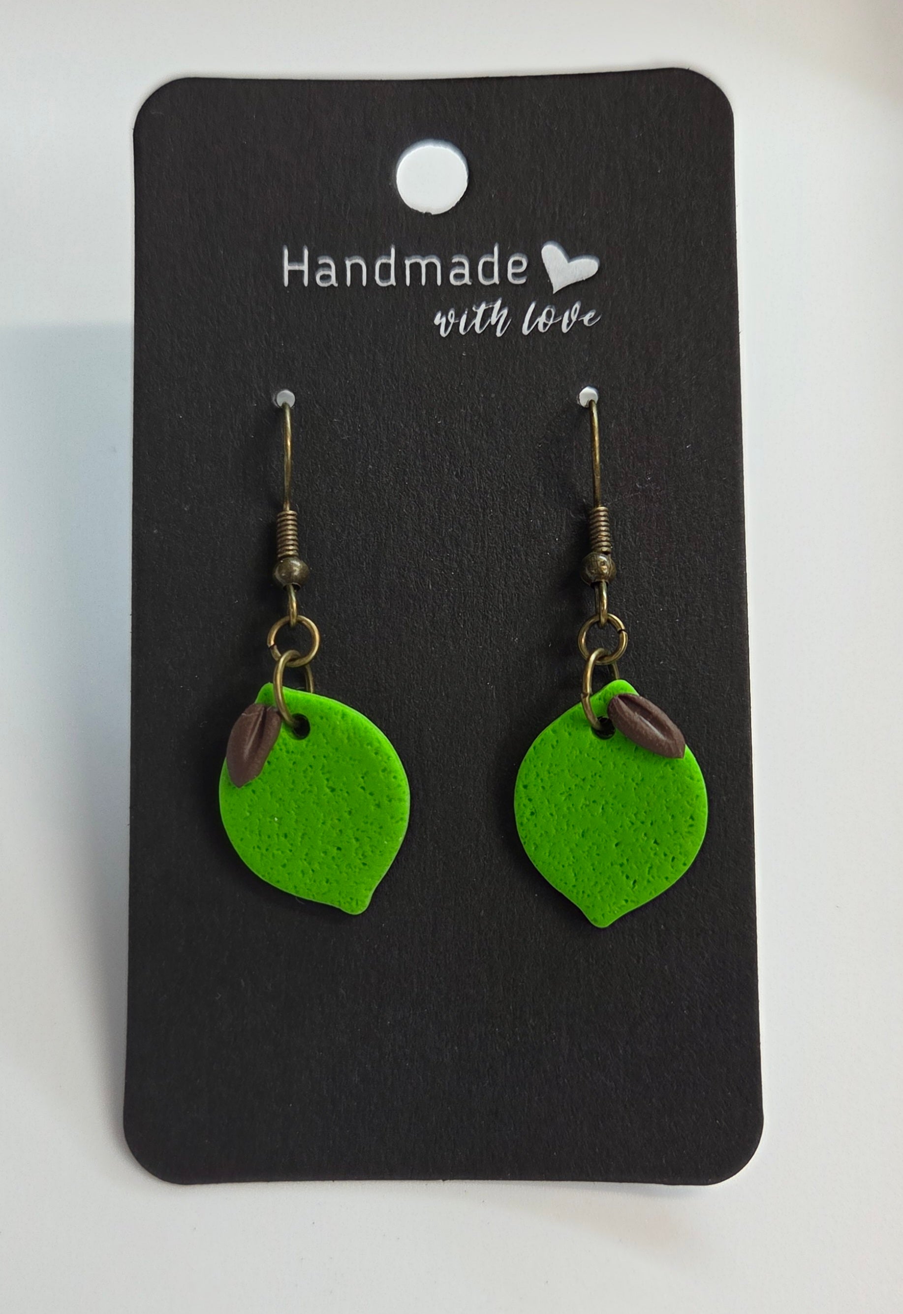 Green Line Drop Dangle Earrings!