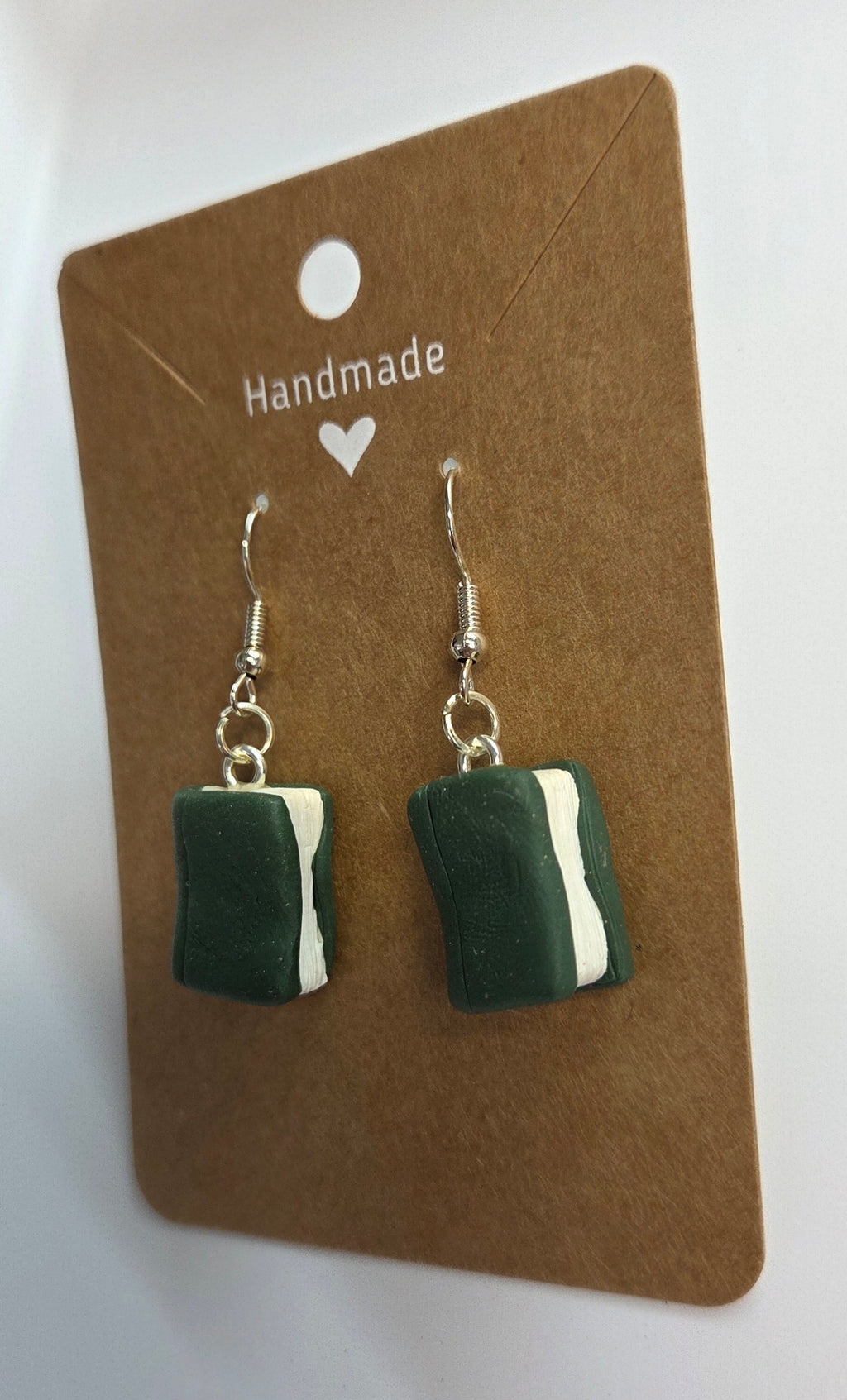 Forest Green Book Dangle Earring!