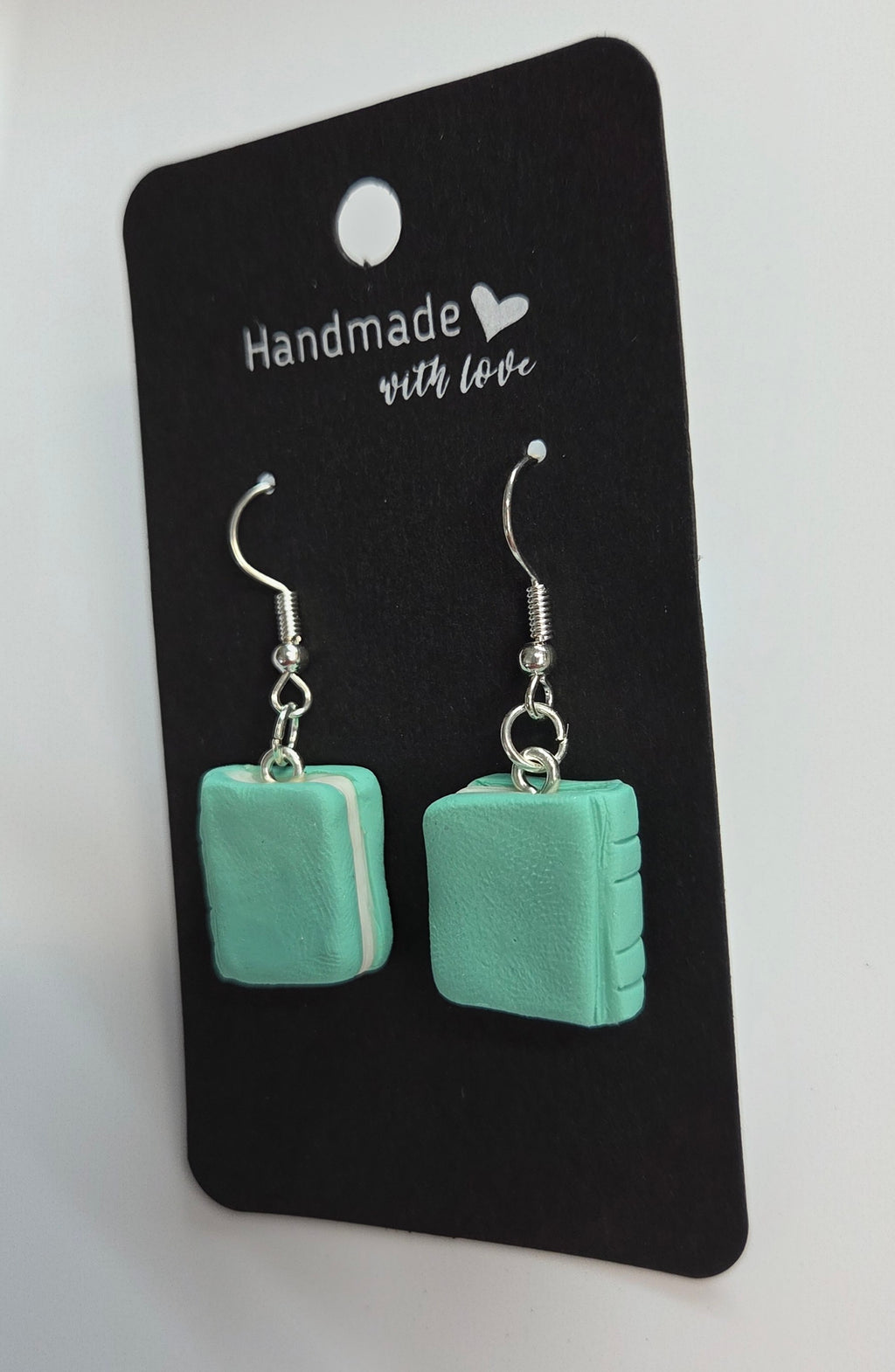 Teal Book Dangle Earrings!