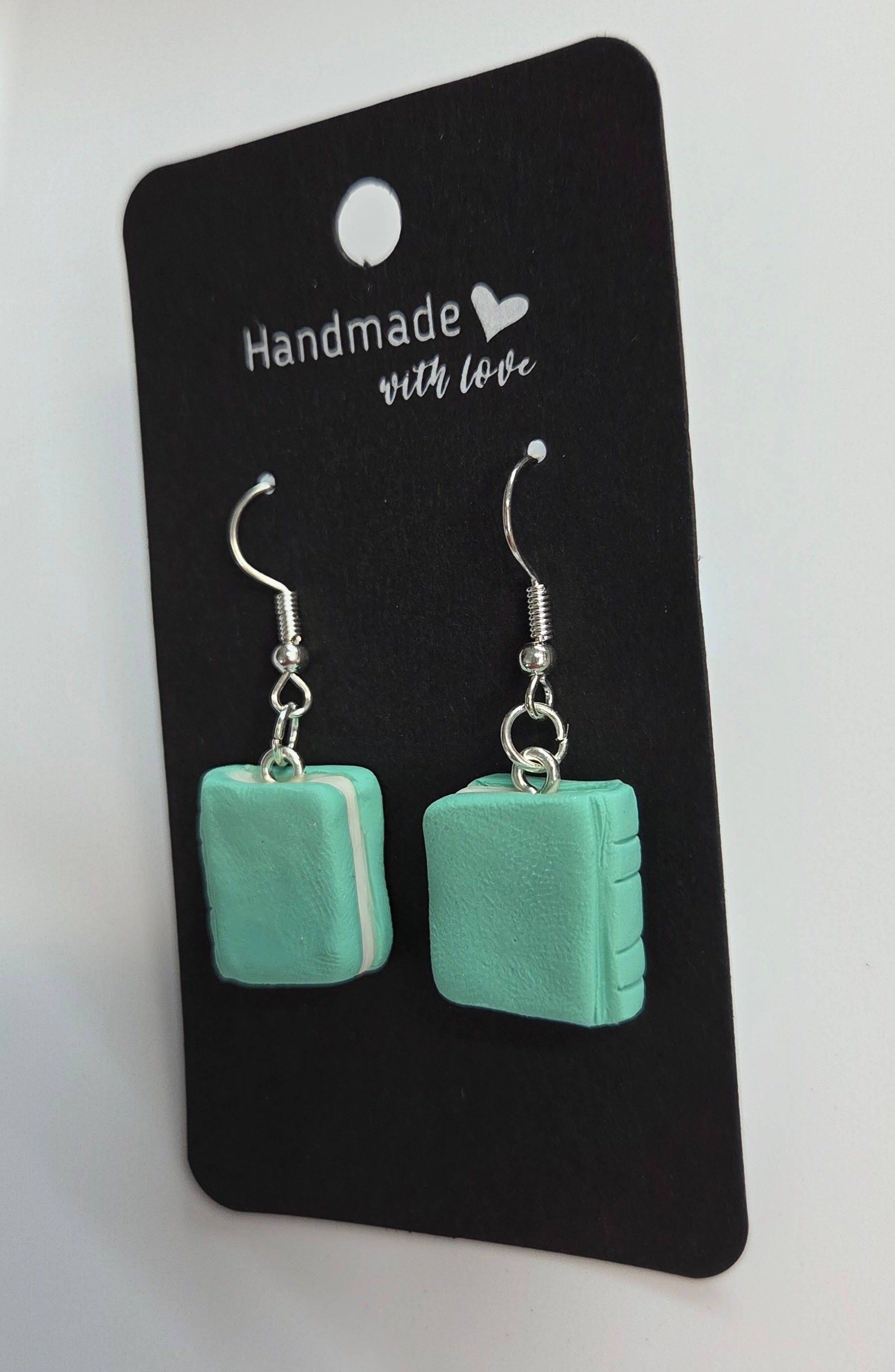 Teal Book Dangle Earrings!