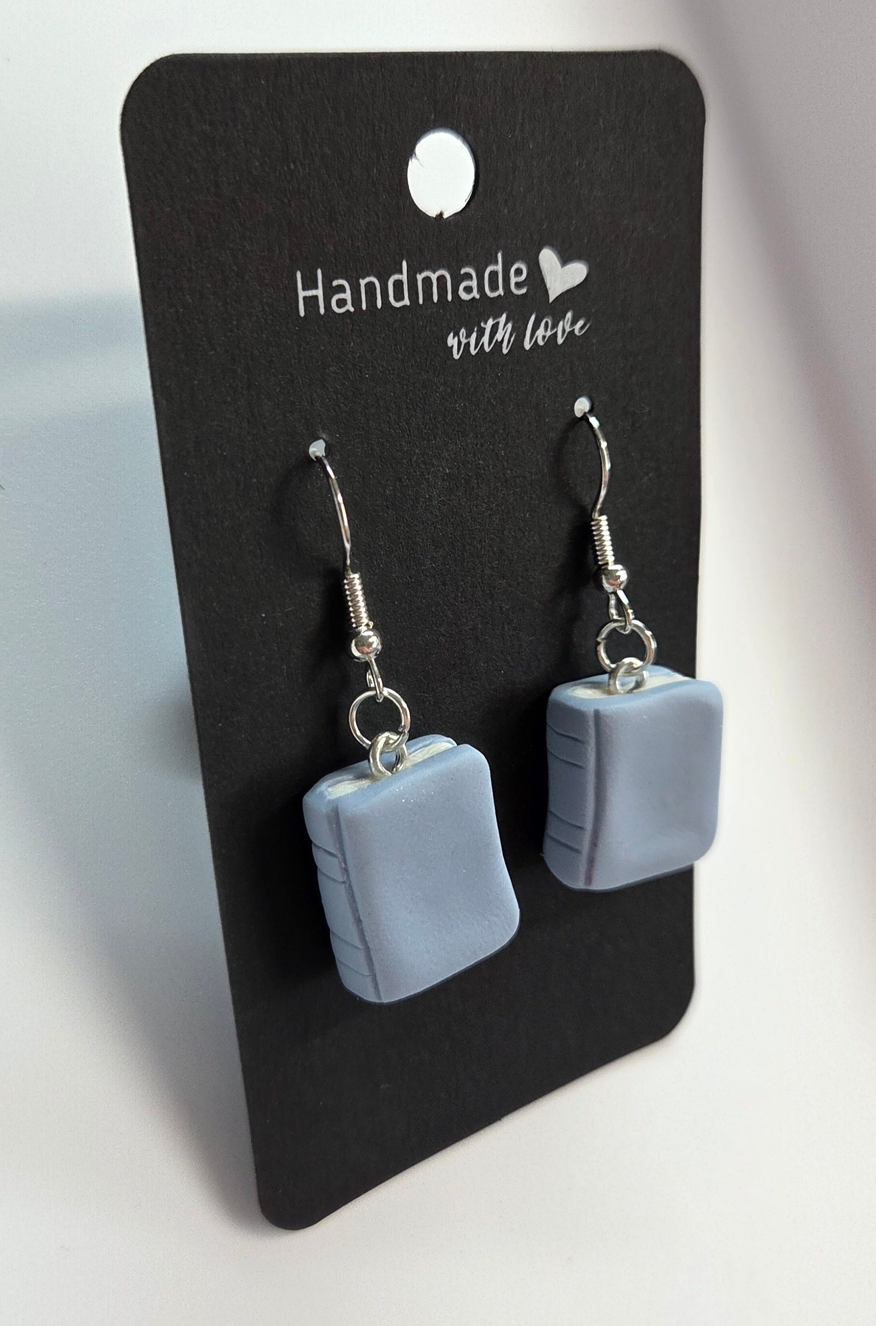 Periwinkle Dangle Book Earrings!
