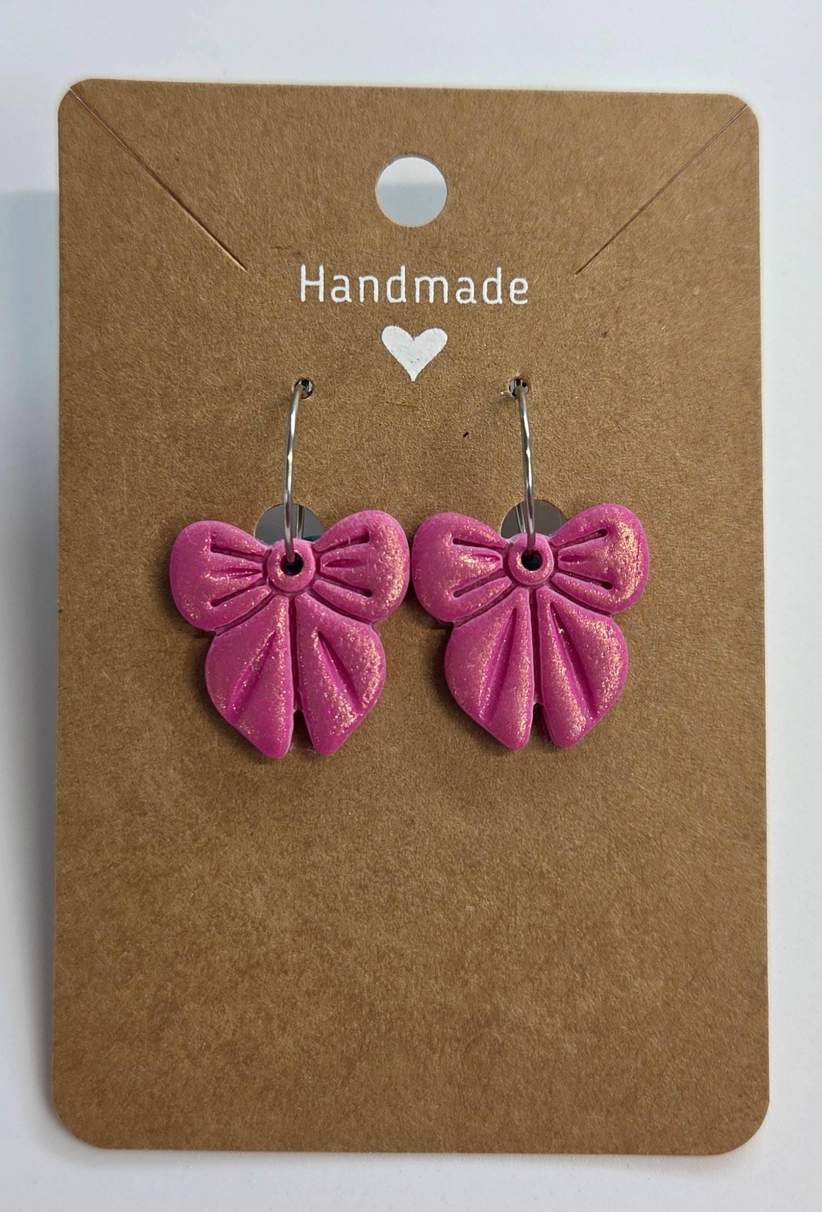 Pink Bows on Hoops!
