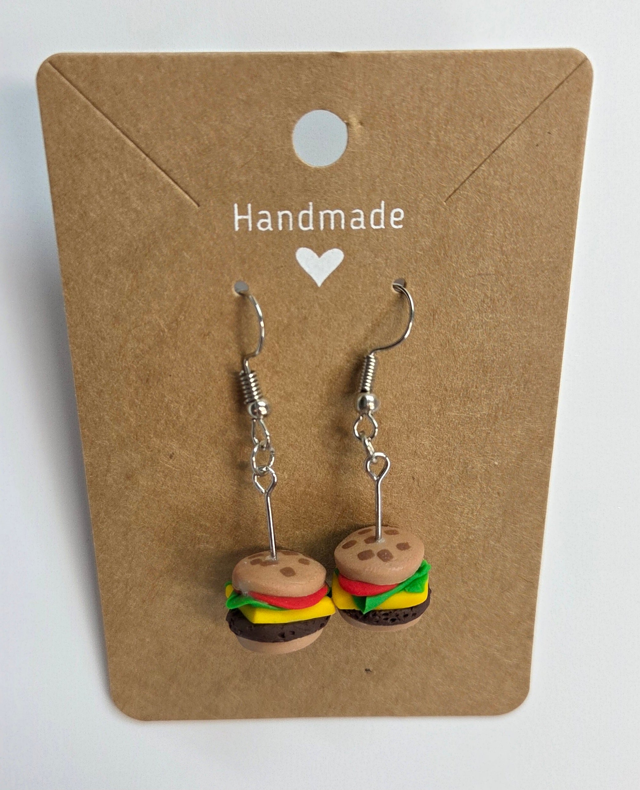 Hamburger Dangle Earrings!