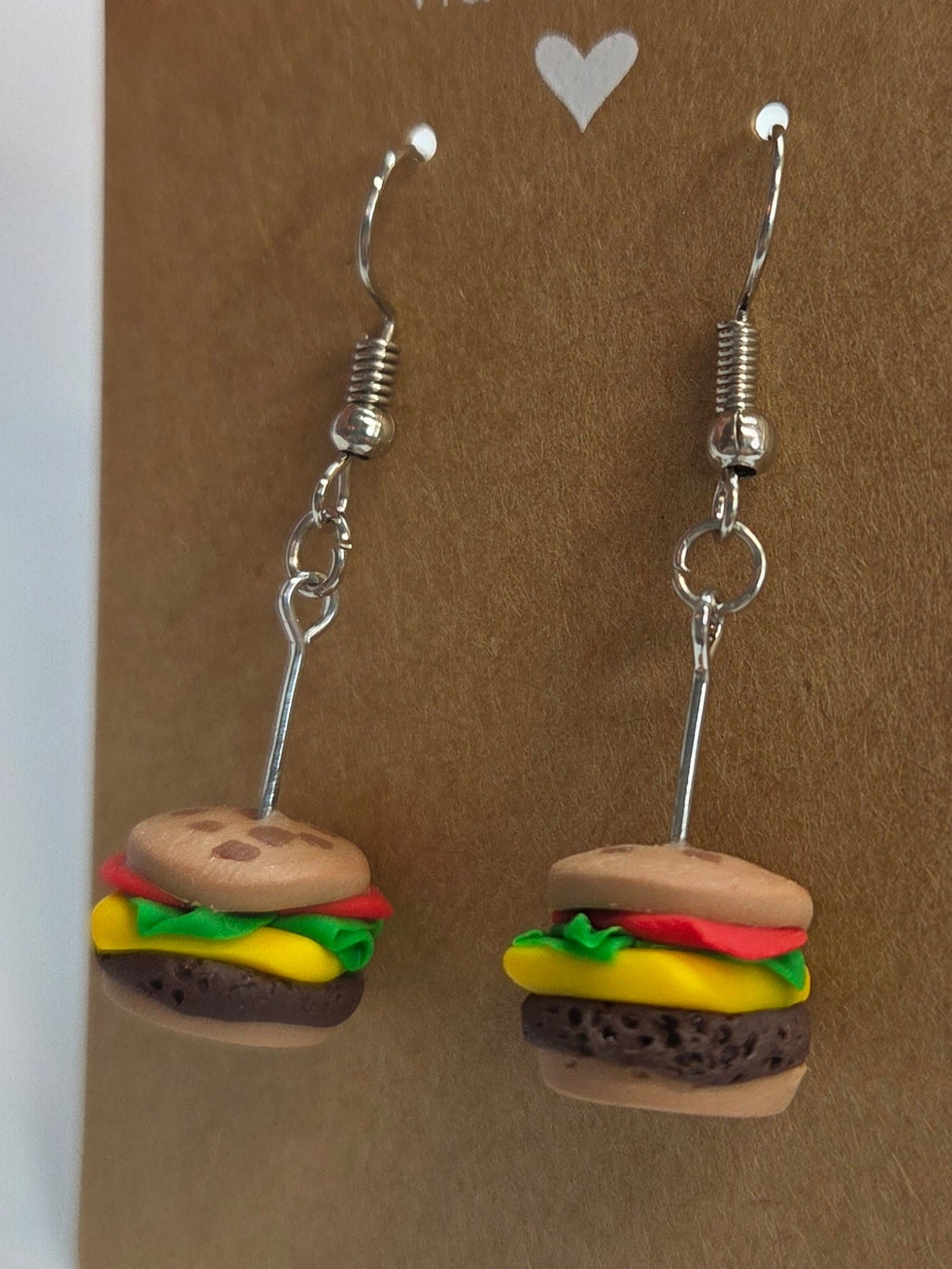 Hamburger Dangle Earrings!