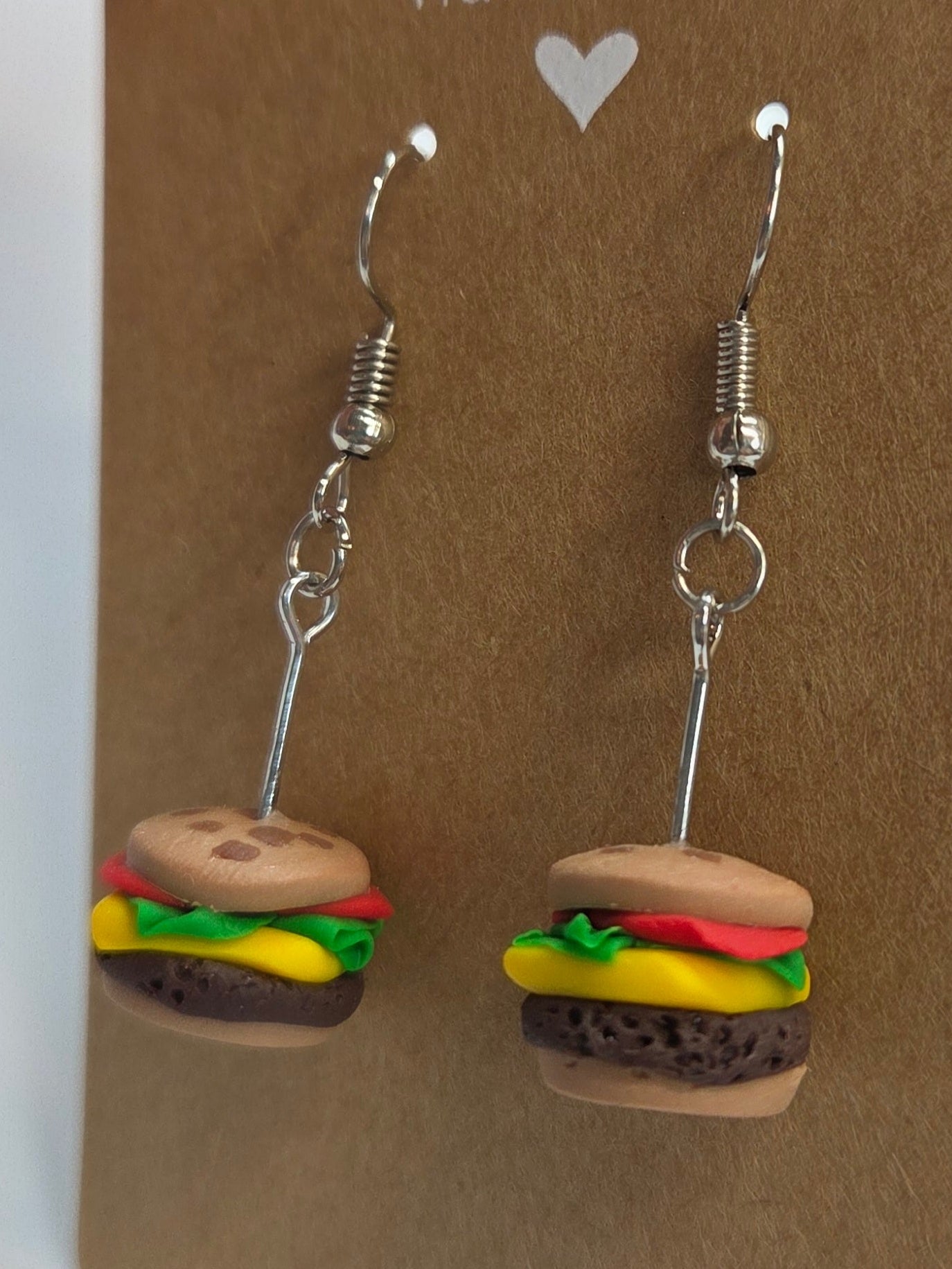 Hamburger Dangle Earrings!