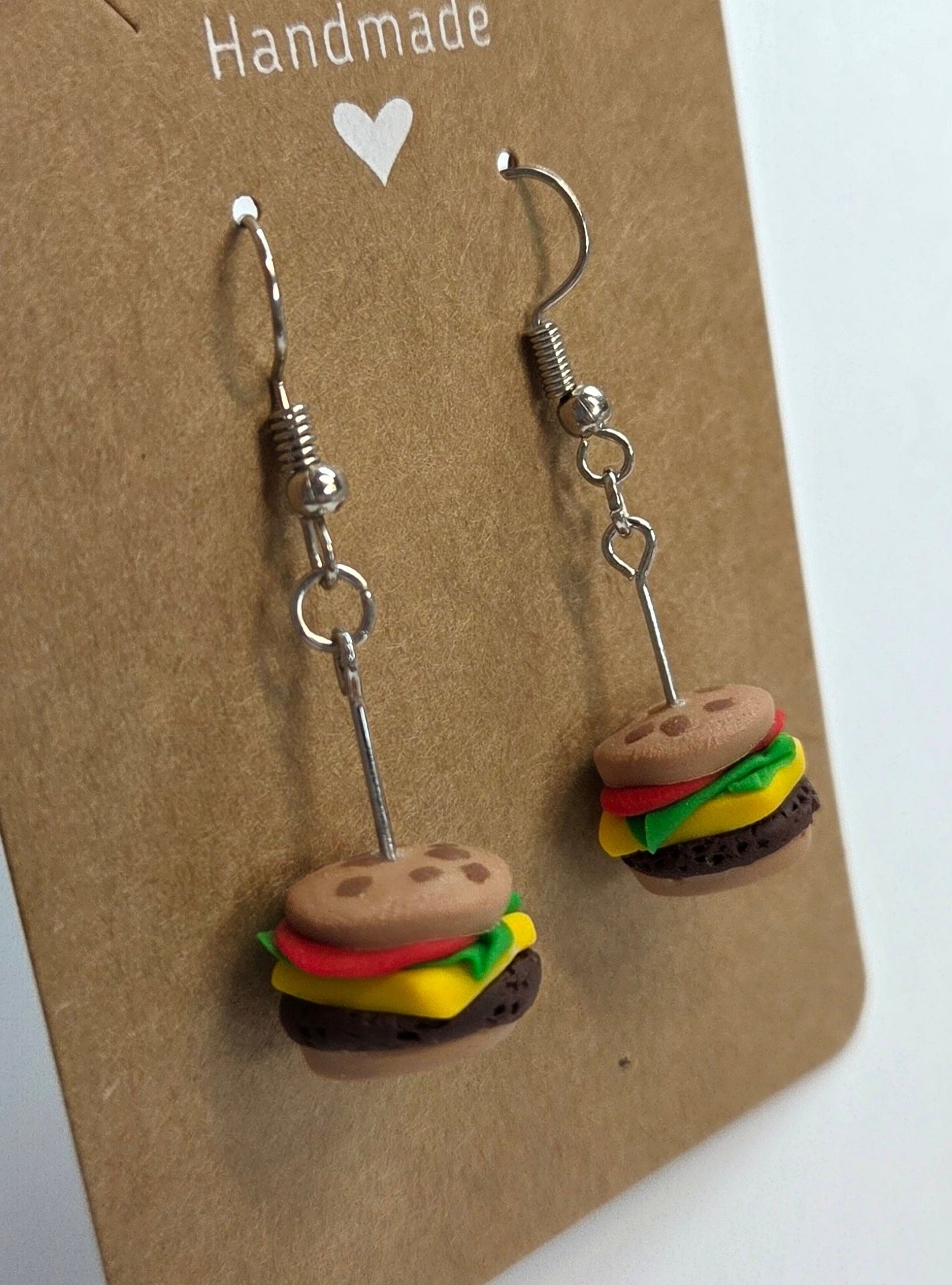 Hamburger Dangle Earrings!