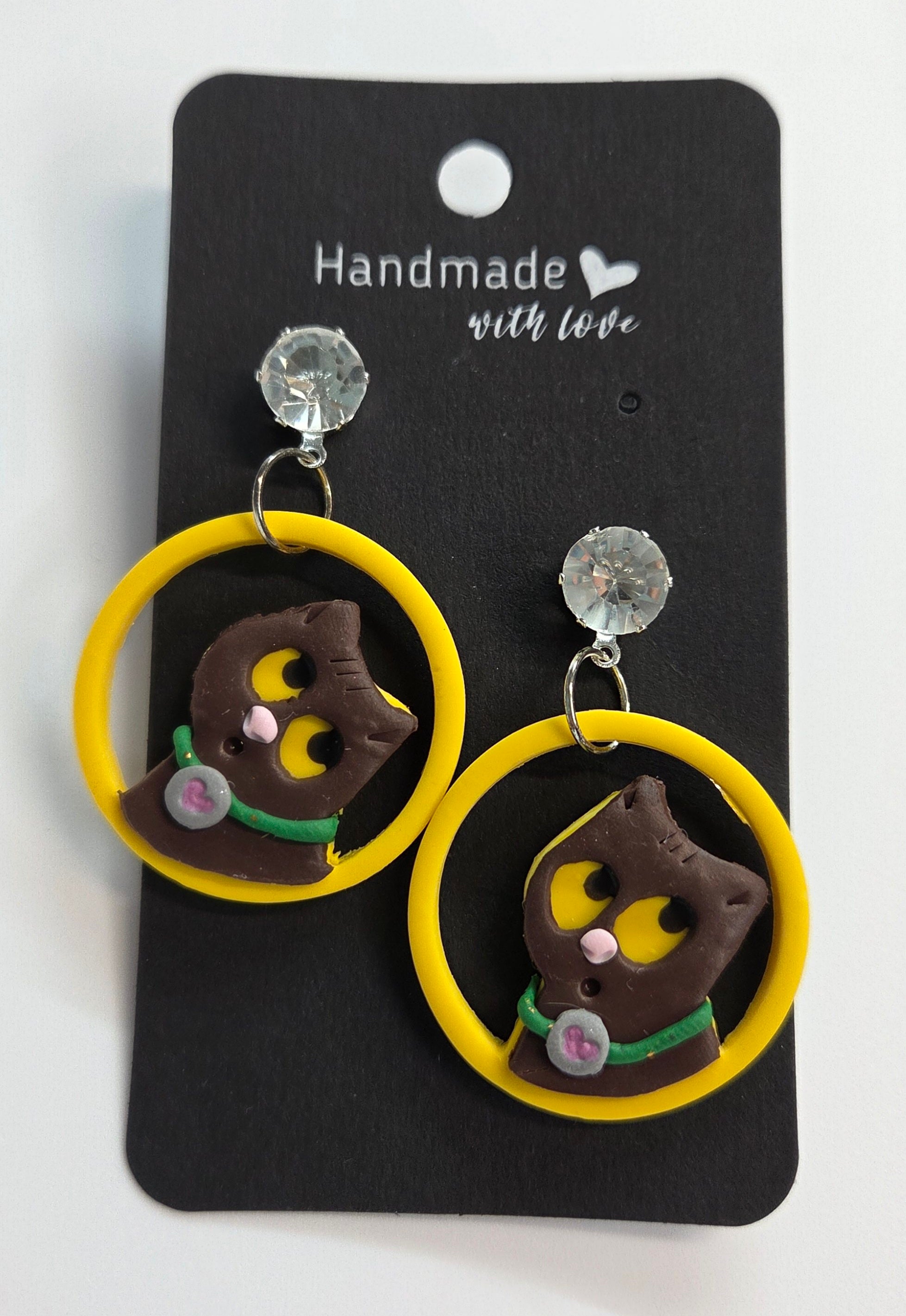 Mischievous Cat Stud Dangle Earring!