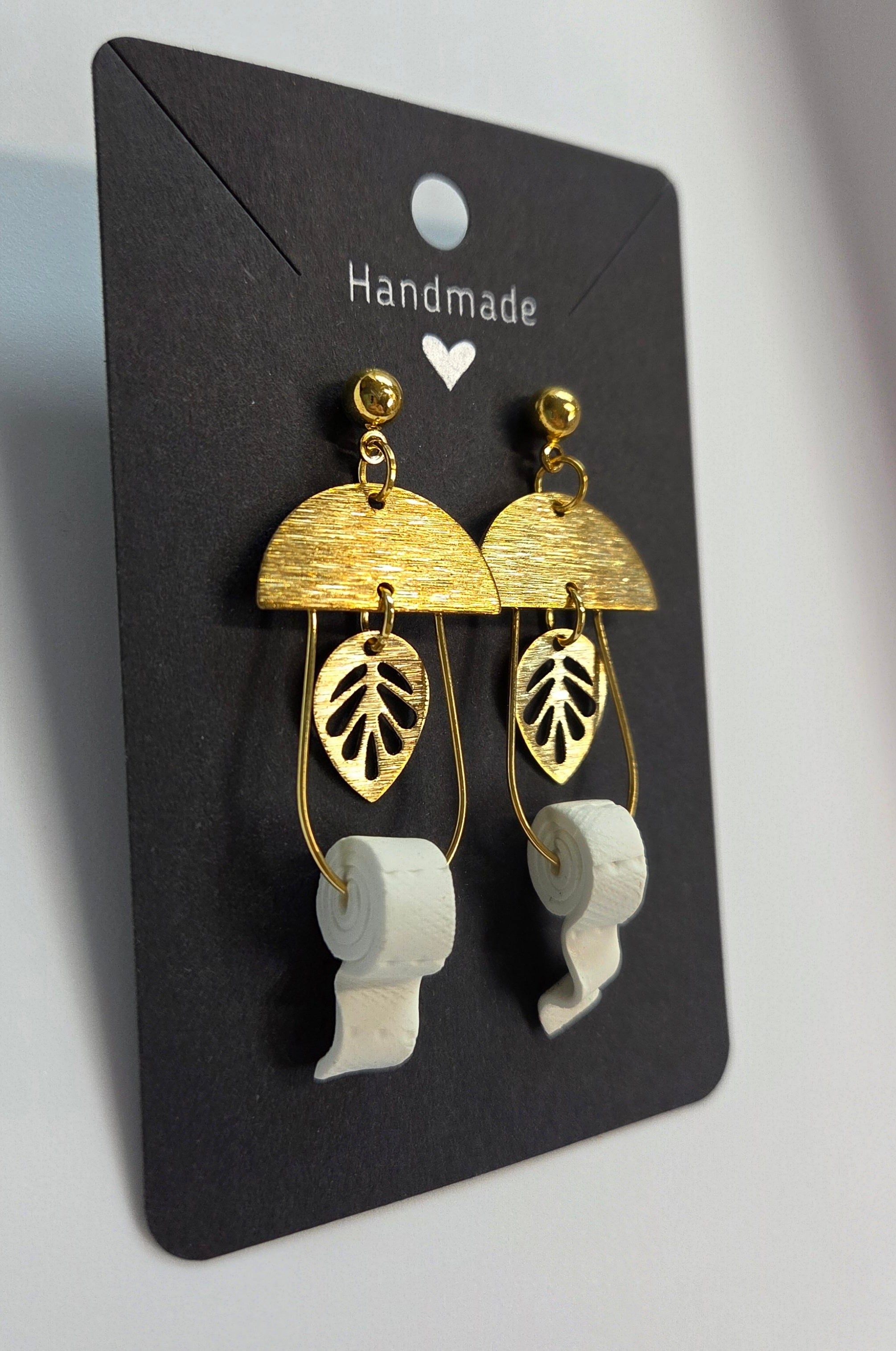 Elegant Toilet Paper Drop Earrings!