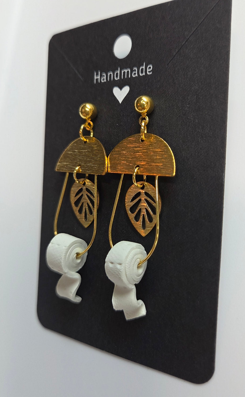 Elegant Toilet Paper Drop Earrings!