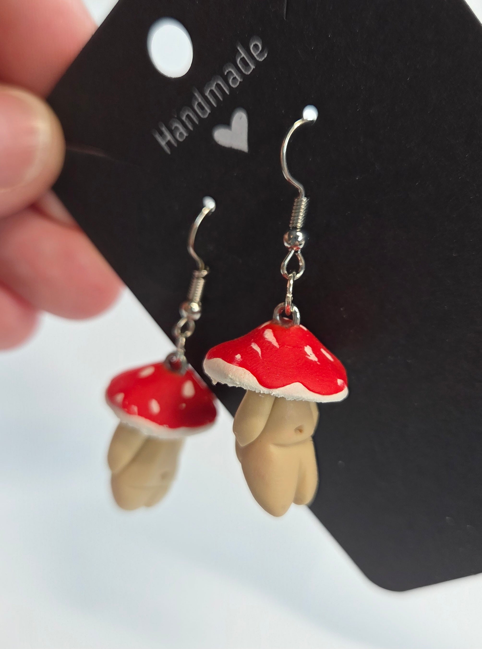 Mushroom Men Dangle Earrings!