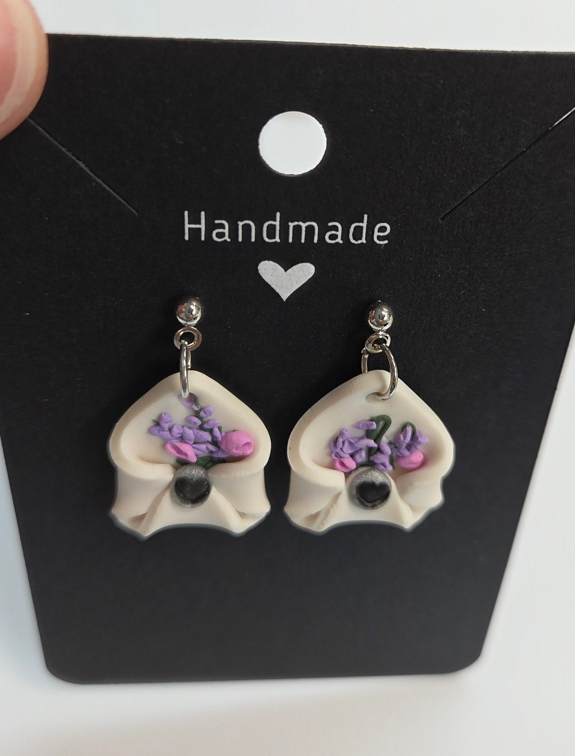 Envelope of Flowers Stud Drop Earrings!