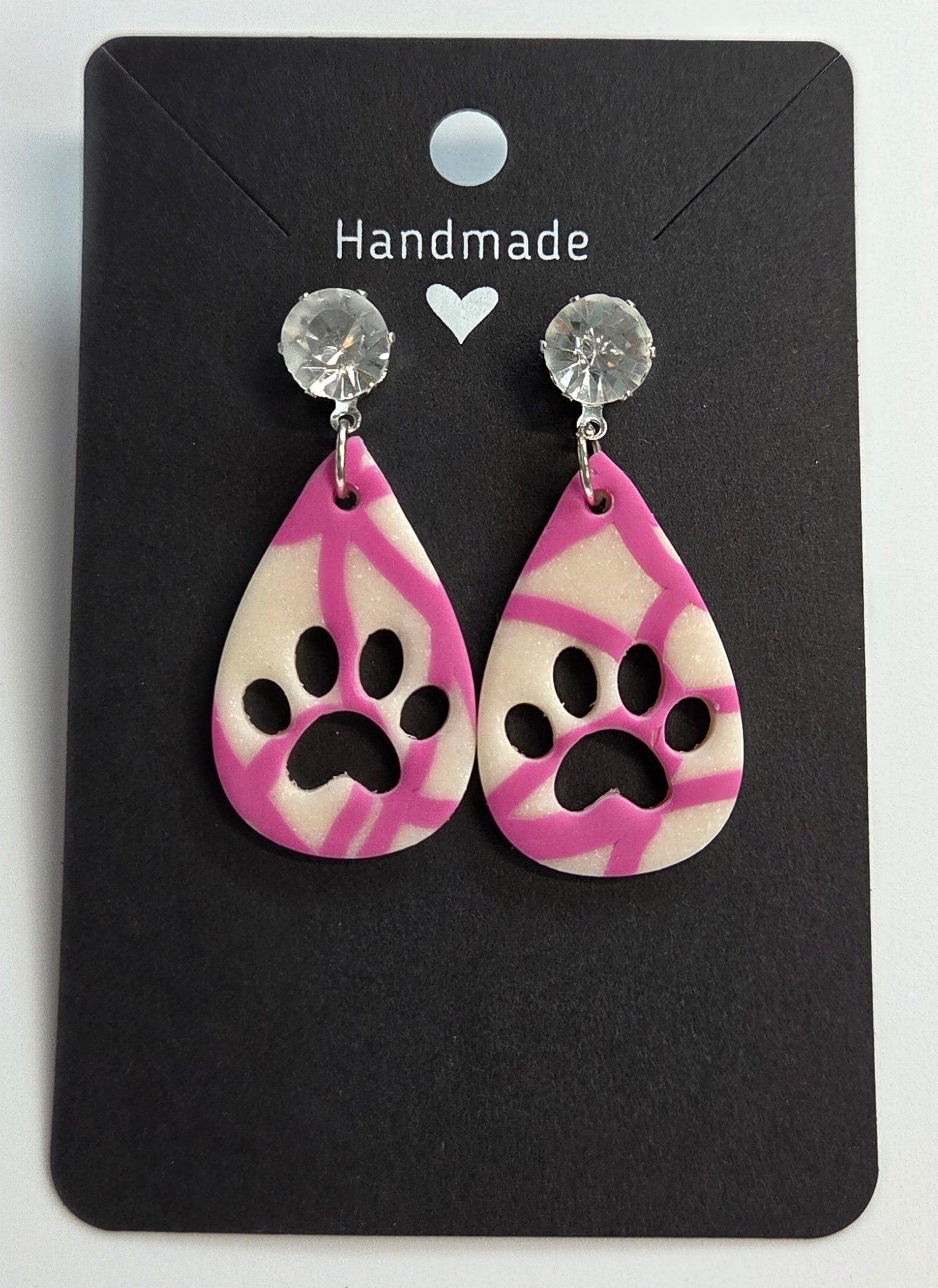 Paw Dangle Glam Stud Earrings!