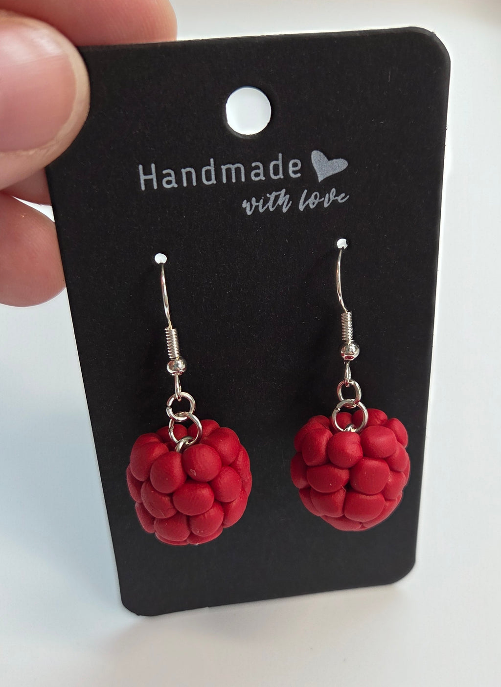 Raspberry Drop Dangle Earrings!