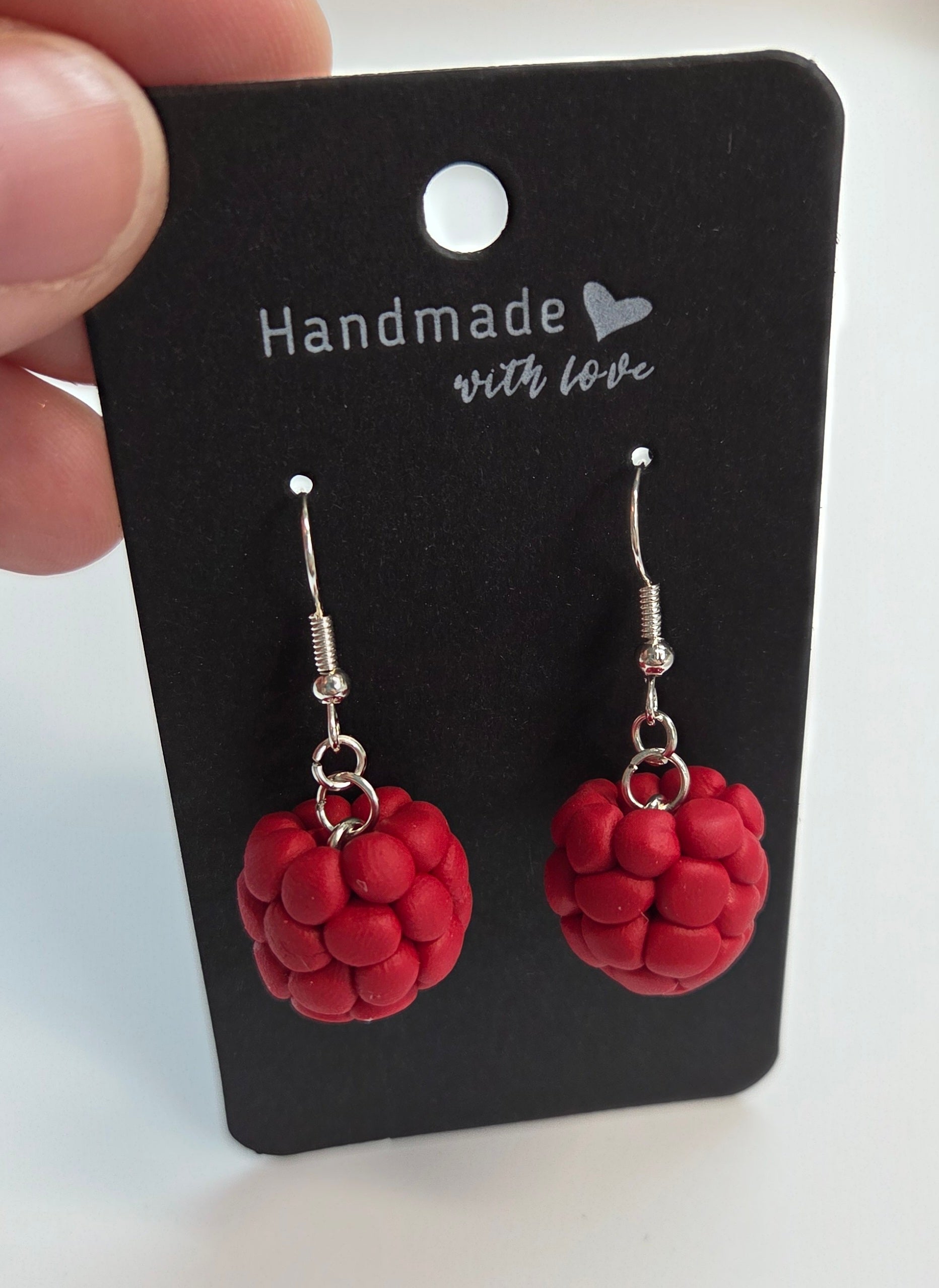 Raspberry Drop Dangle Earrings!