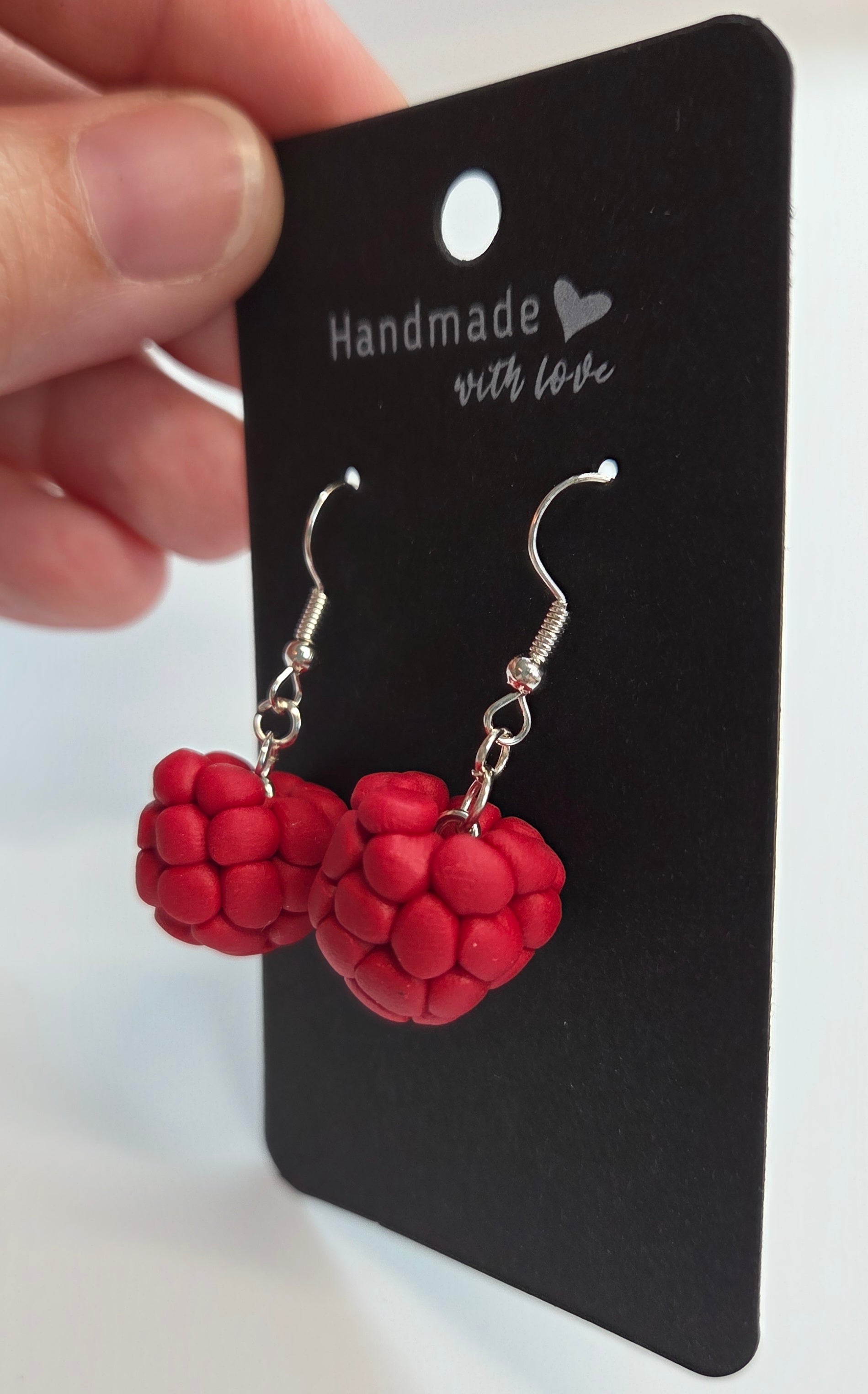 Raspberry Drop Dangle Earrings!