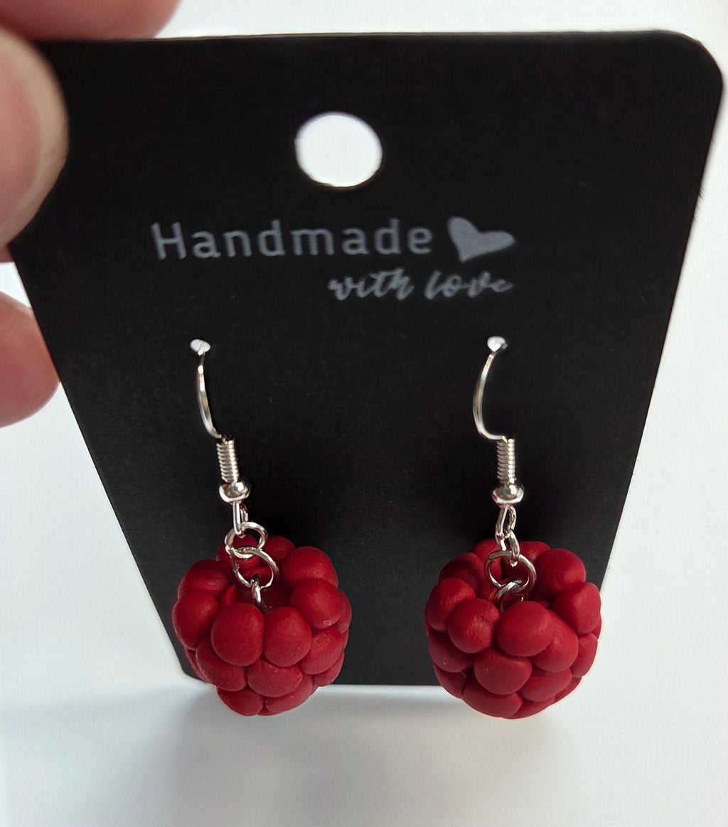 Raspberry Drop Dangle Earrings!