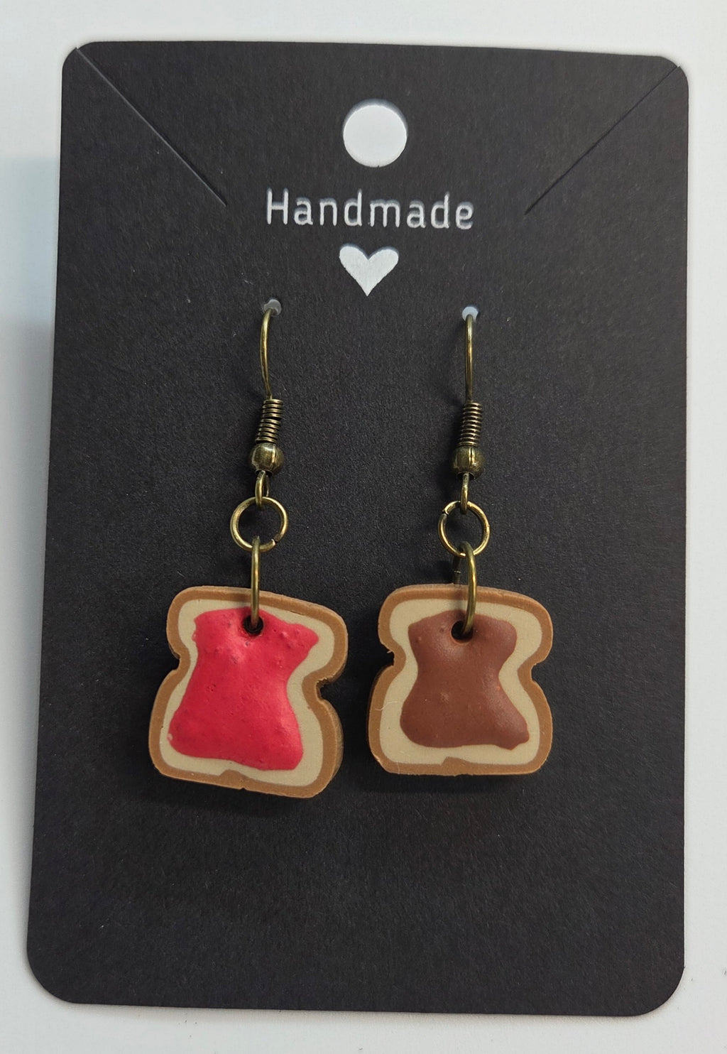 Peanut butter and Jam Toast Dangle Earrings!