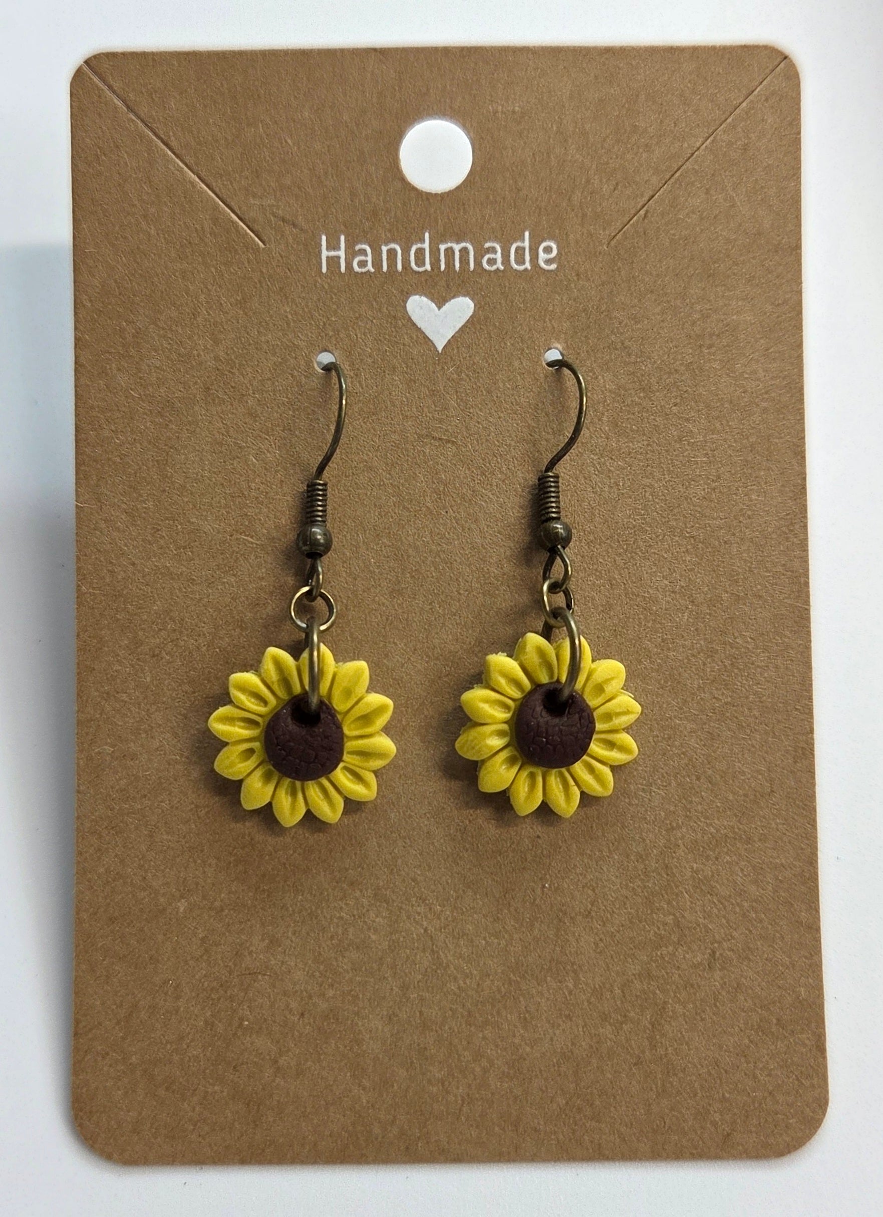 Small Sunflower Dangle Earrings!