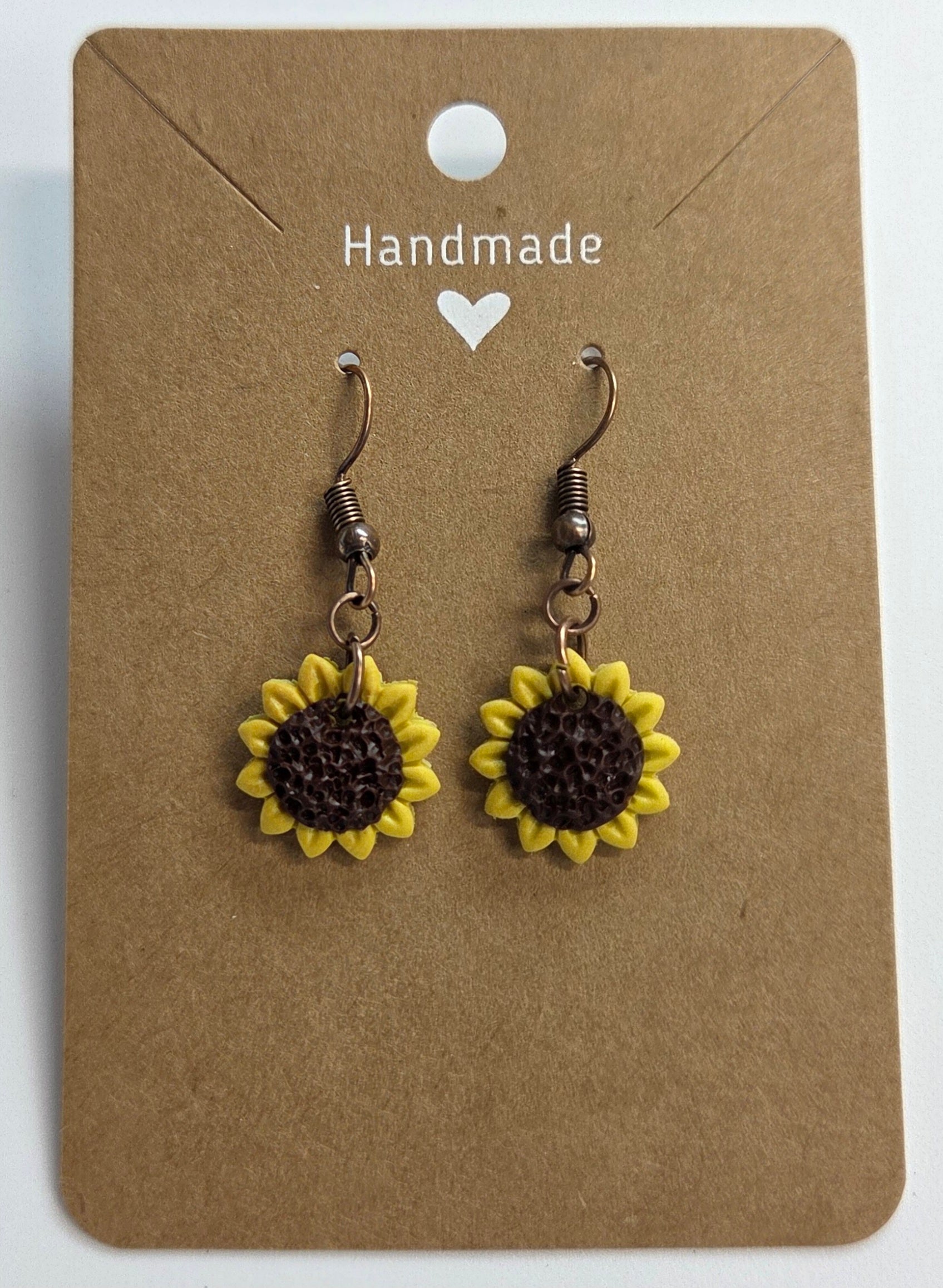 Small Sunflower Dangle Earrings!