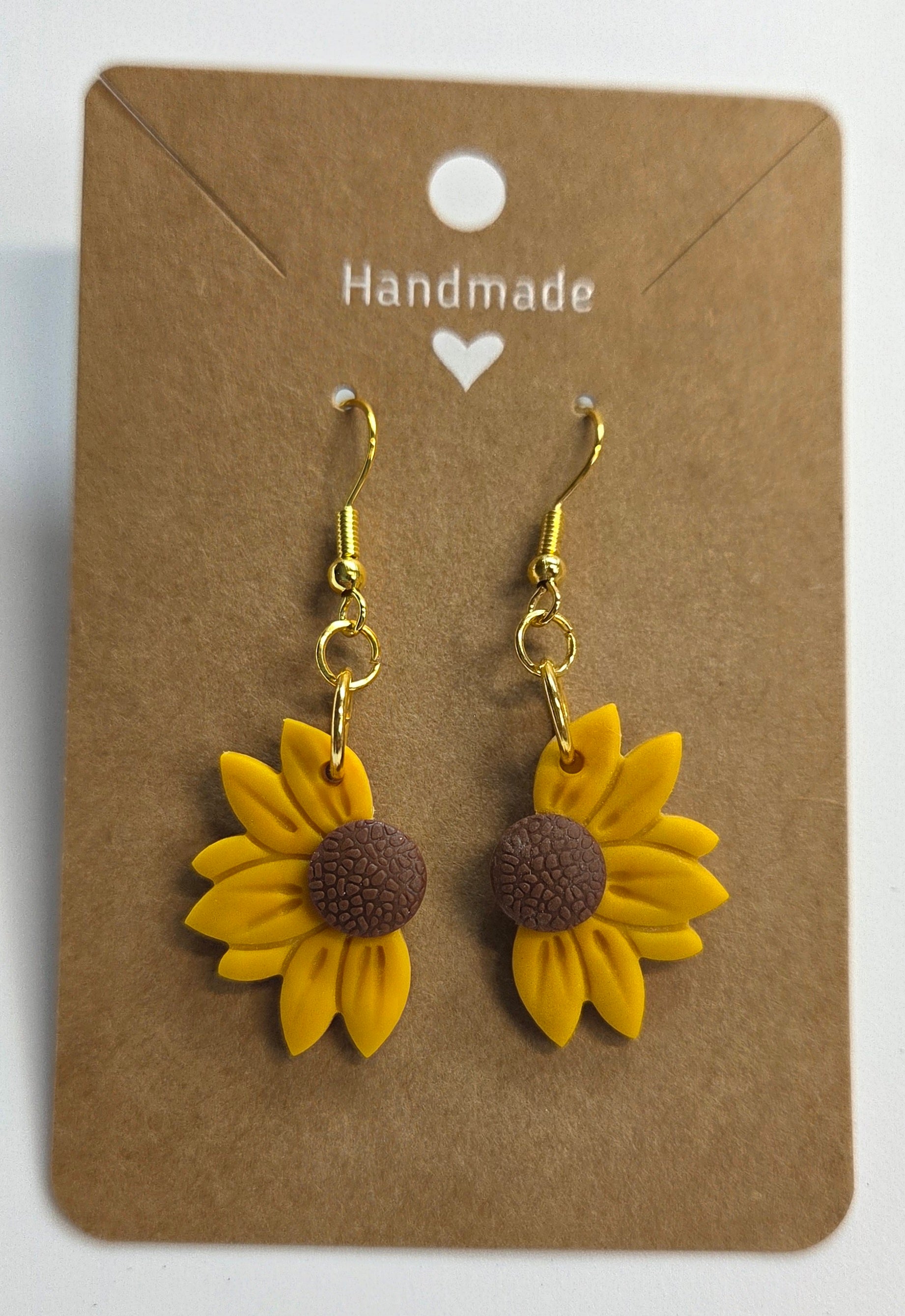 Half Sunflower Dangle Earring!