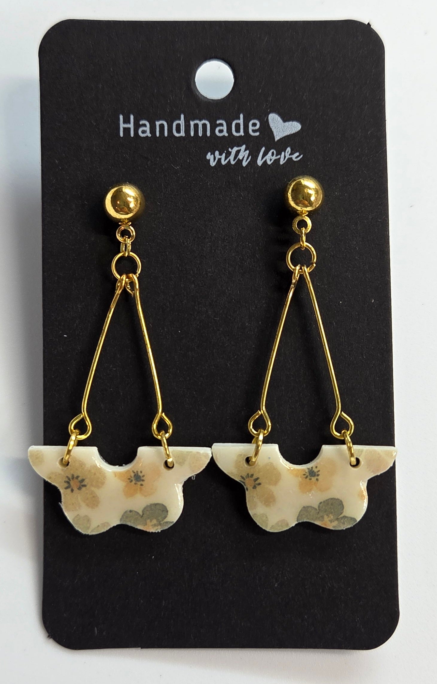 Half Flower Drop Stud Earring!