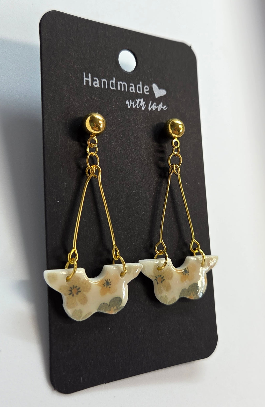 Half Flower Drop Stud Earring!