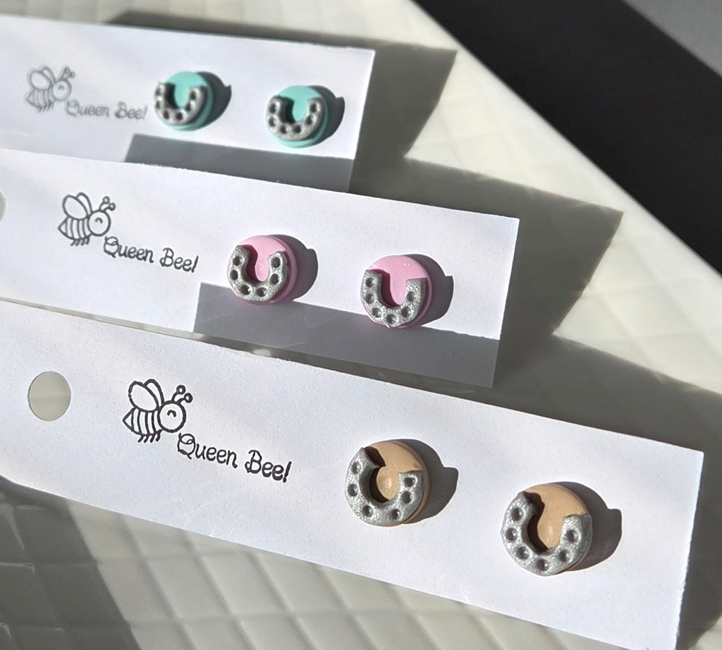 Lucky Horse Shoe Stud Earrings!