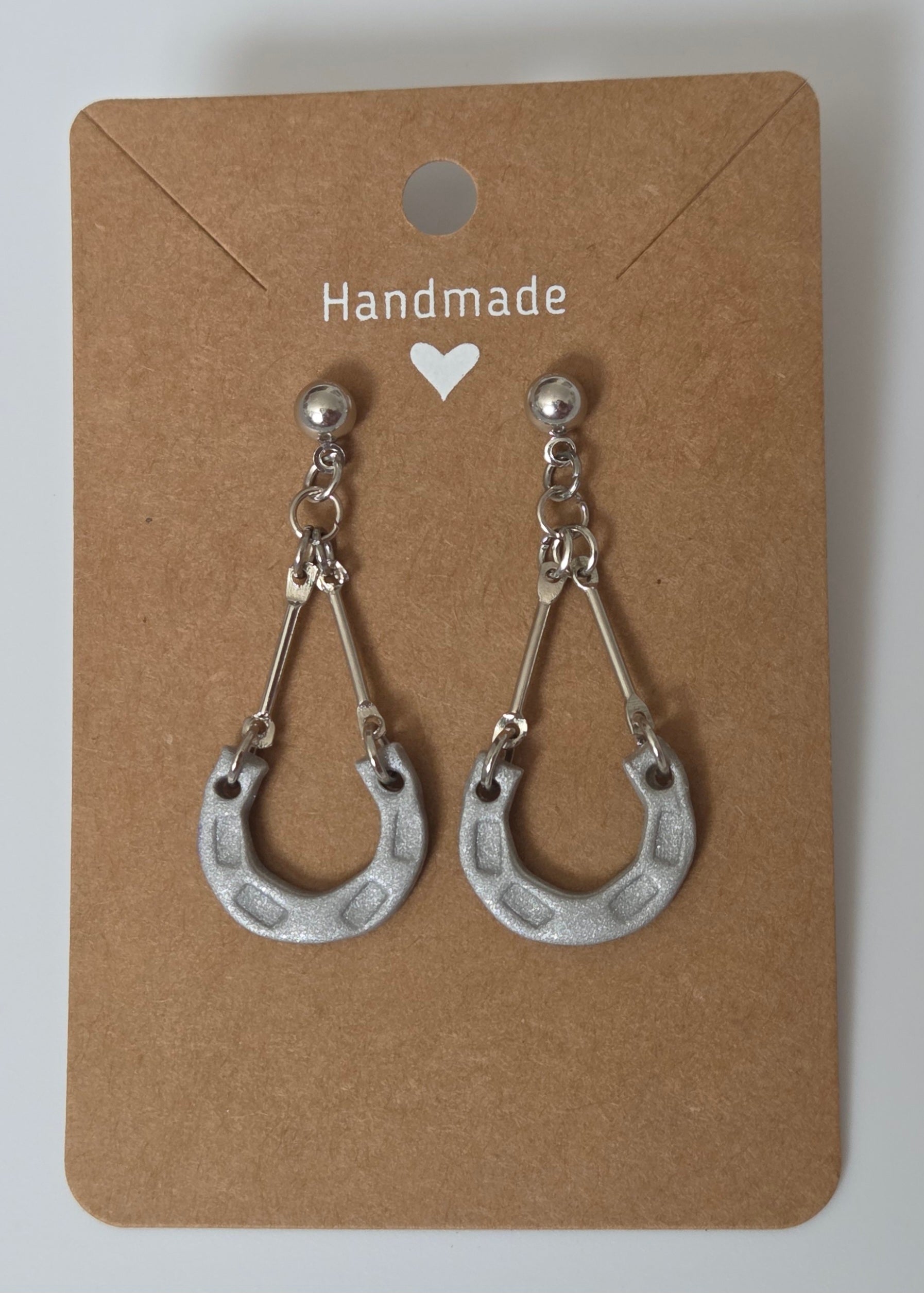Horse Shoe Dangle Stud Earrings!