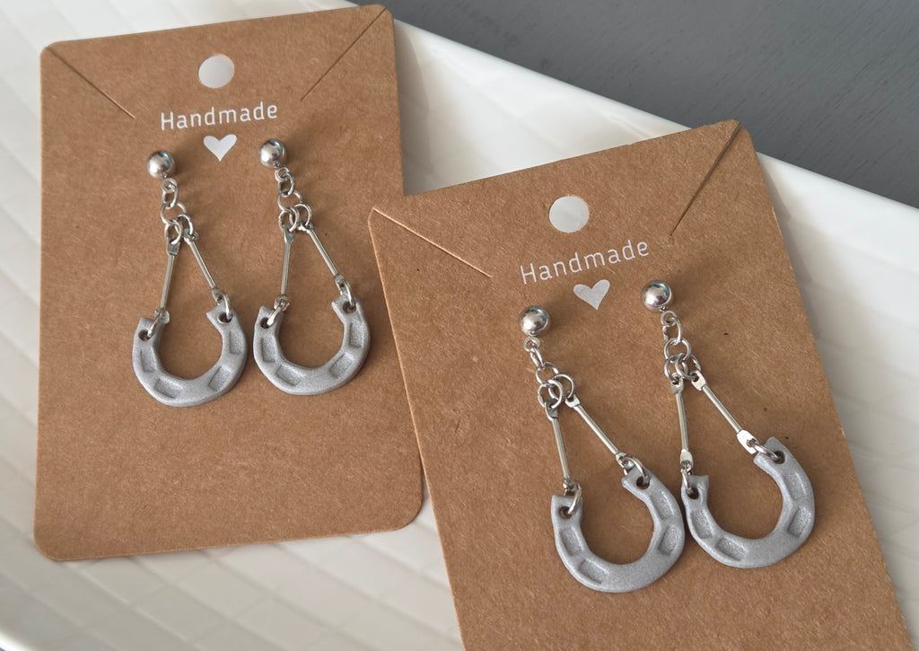 Horse Shoe Dangle Stud Earrings!