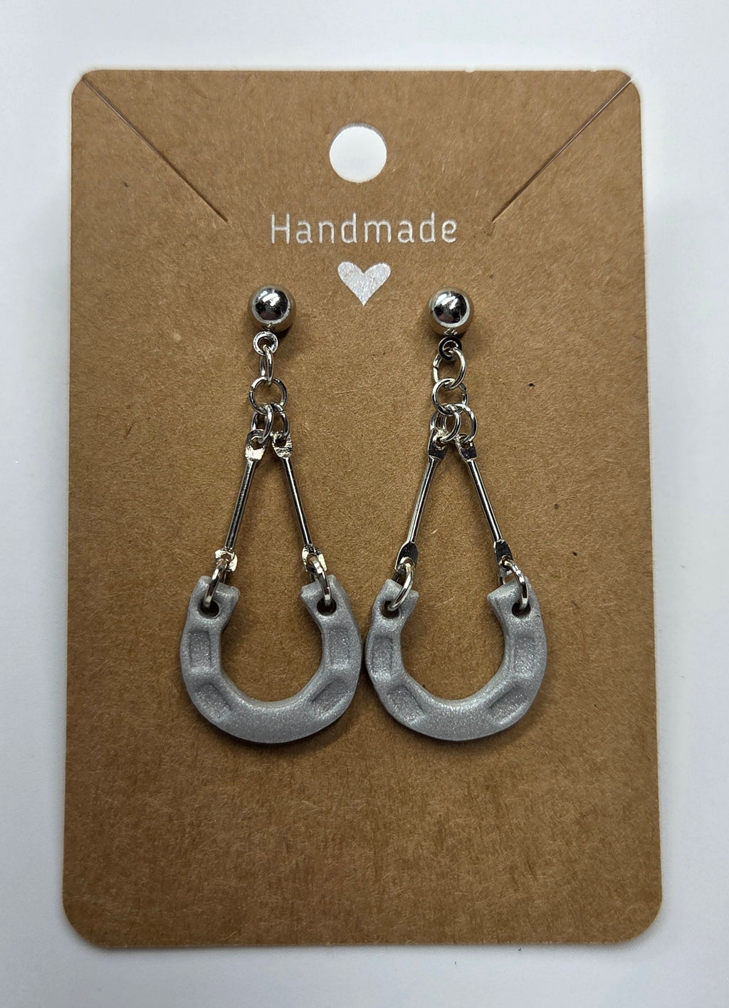 Horse Shoe Dangle Stud Earrings!