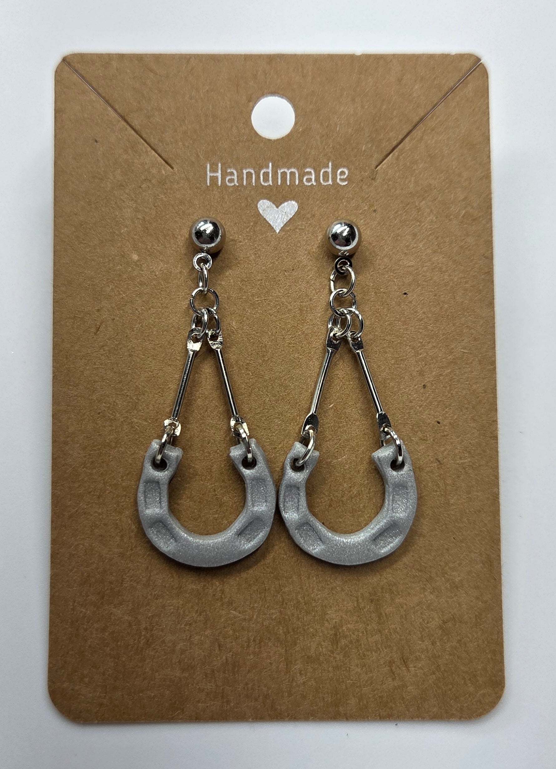 Horse Shoe Dangle Stud Earrings!