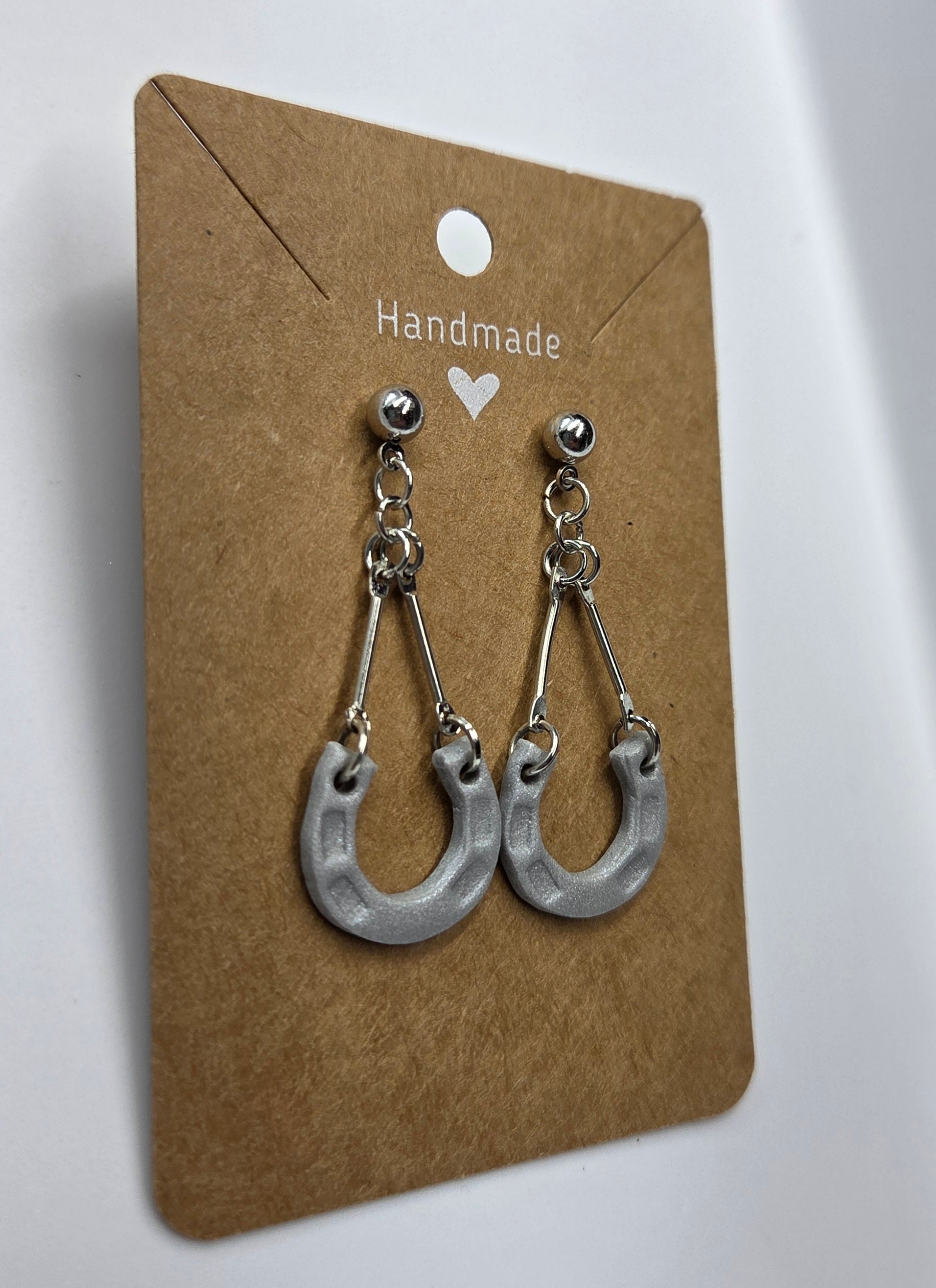 Horse Shoe Dangle Stud Earrings!