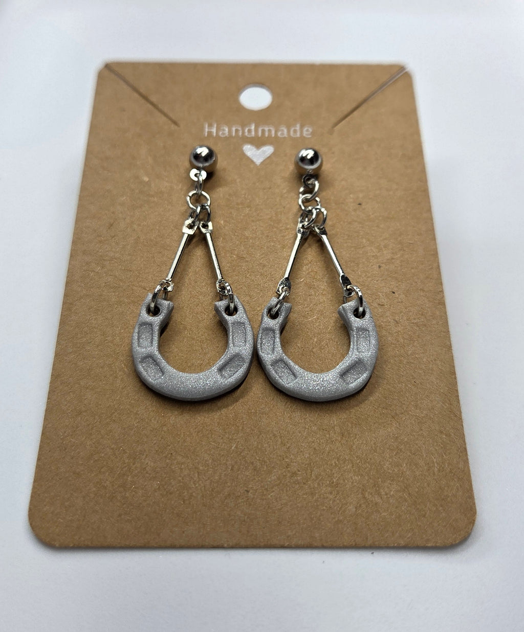 Horse Shoe Dangle Stud Earrings!