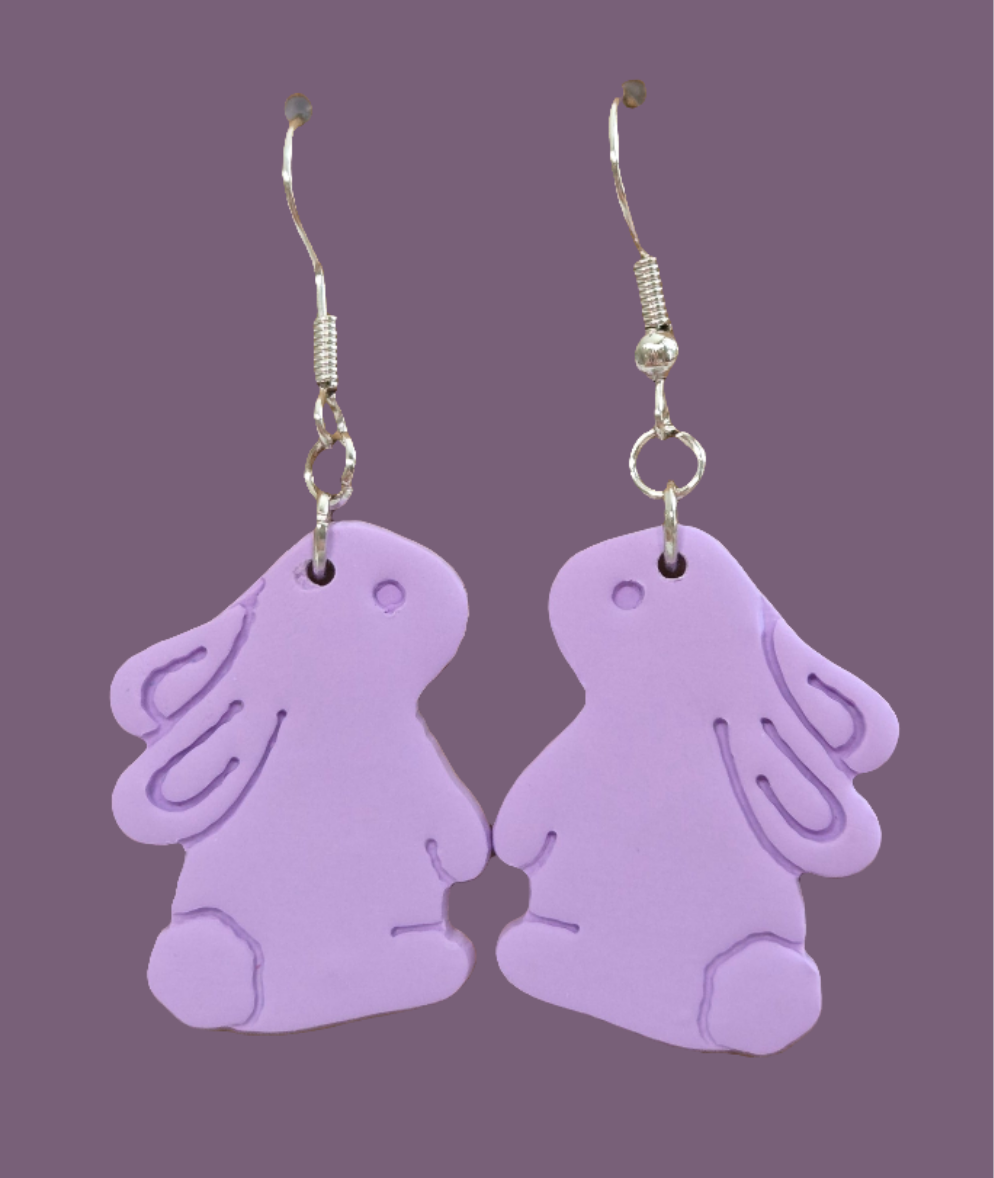 The Purple Bunny Dangle Earrings!