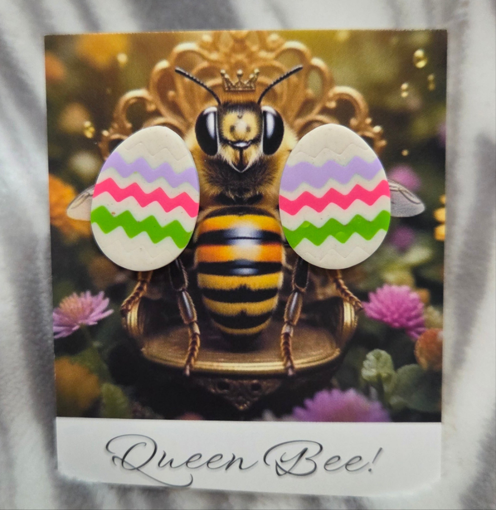 EASTER EGG ZIG STUD EARRINGS!