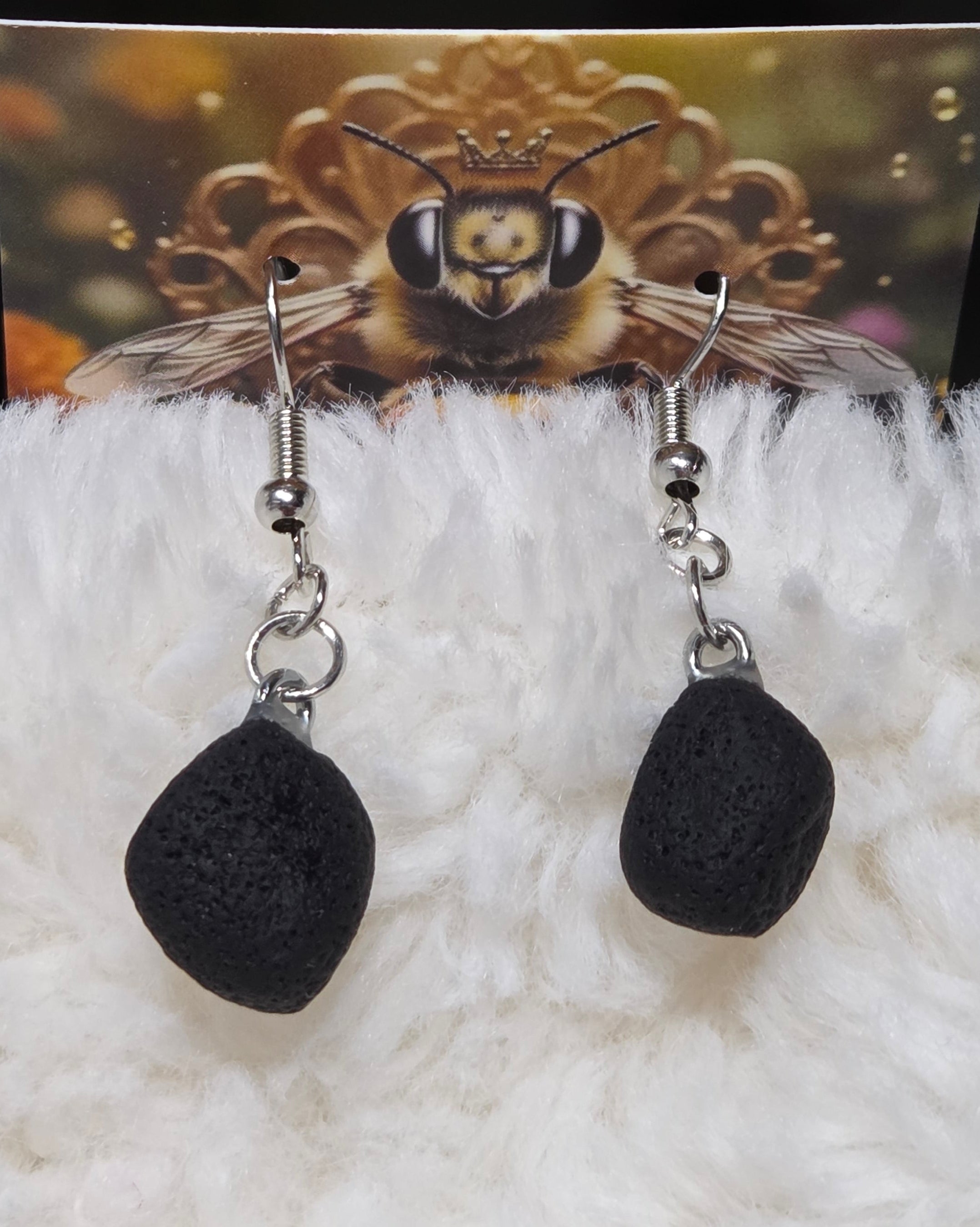 COAL DANGLE EARRINGS!