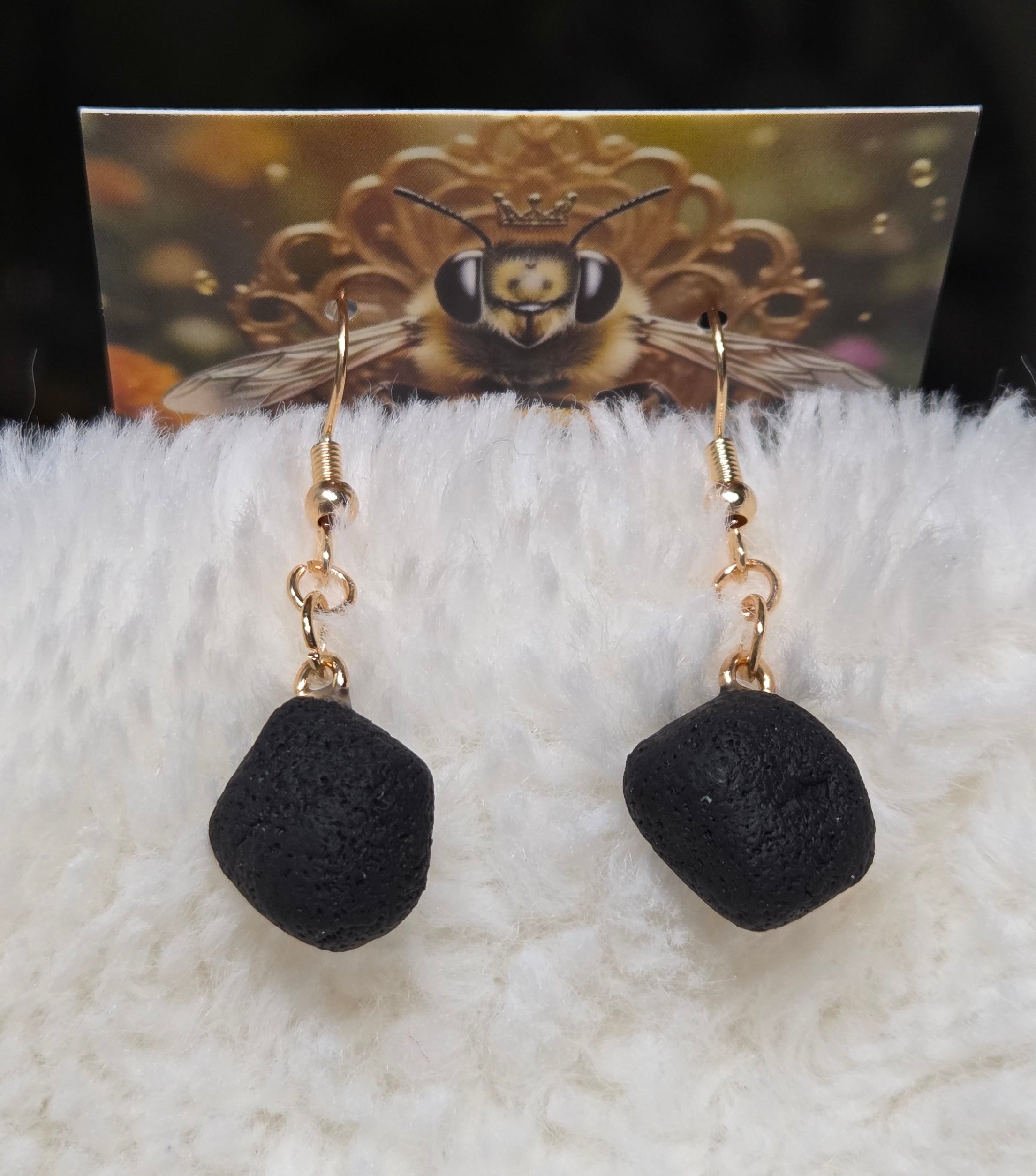 COAL DANGLE EARRINGS!