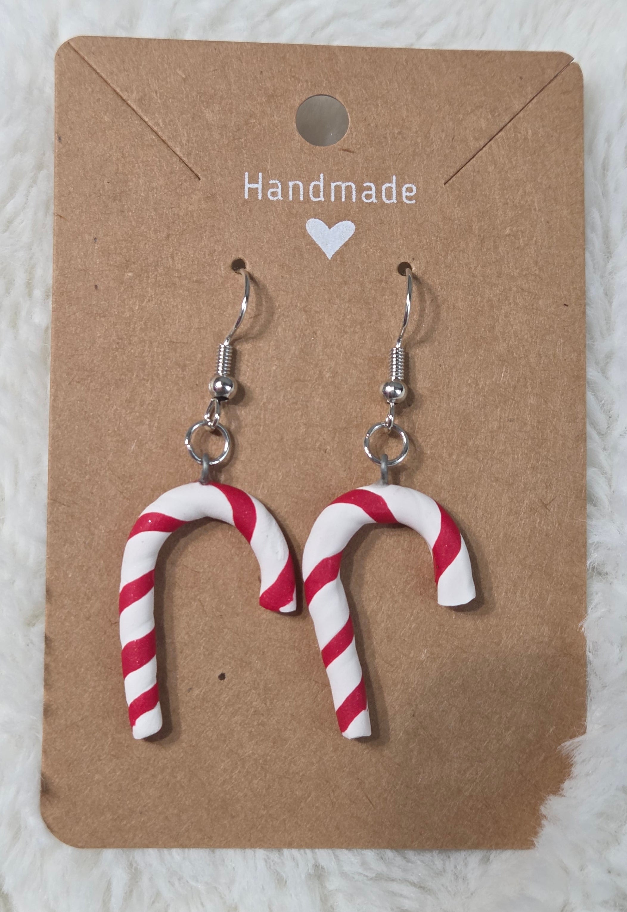 SKINNY CANDY CANE DANGLE EARRINGS!