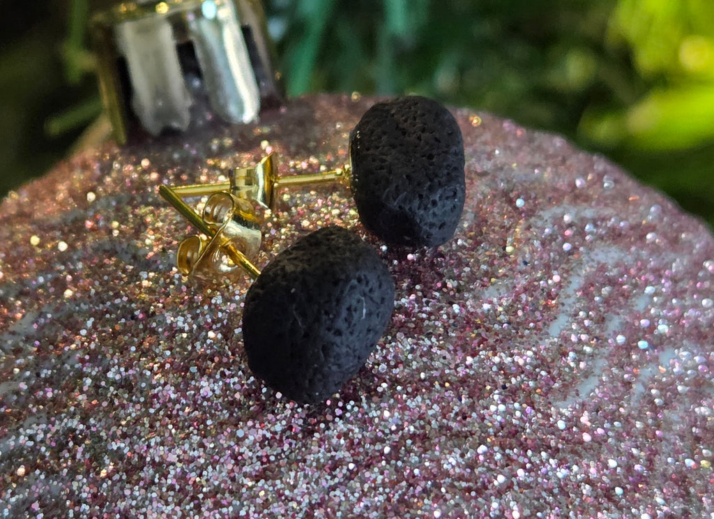 COAL STUD EARRINGS!
